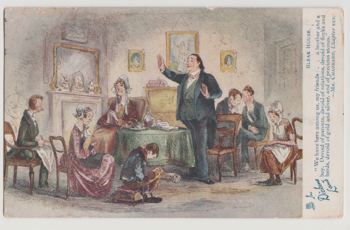 GB GREAT BRITAIN Dickens Centenary BLEAK HOUSE Tucks postcard 1919 to Australia