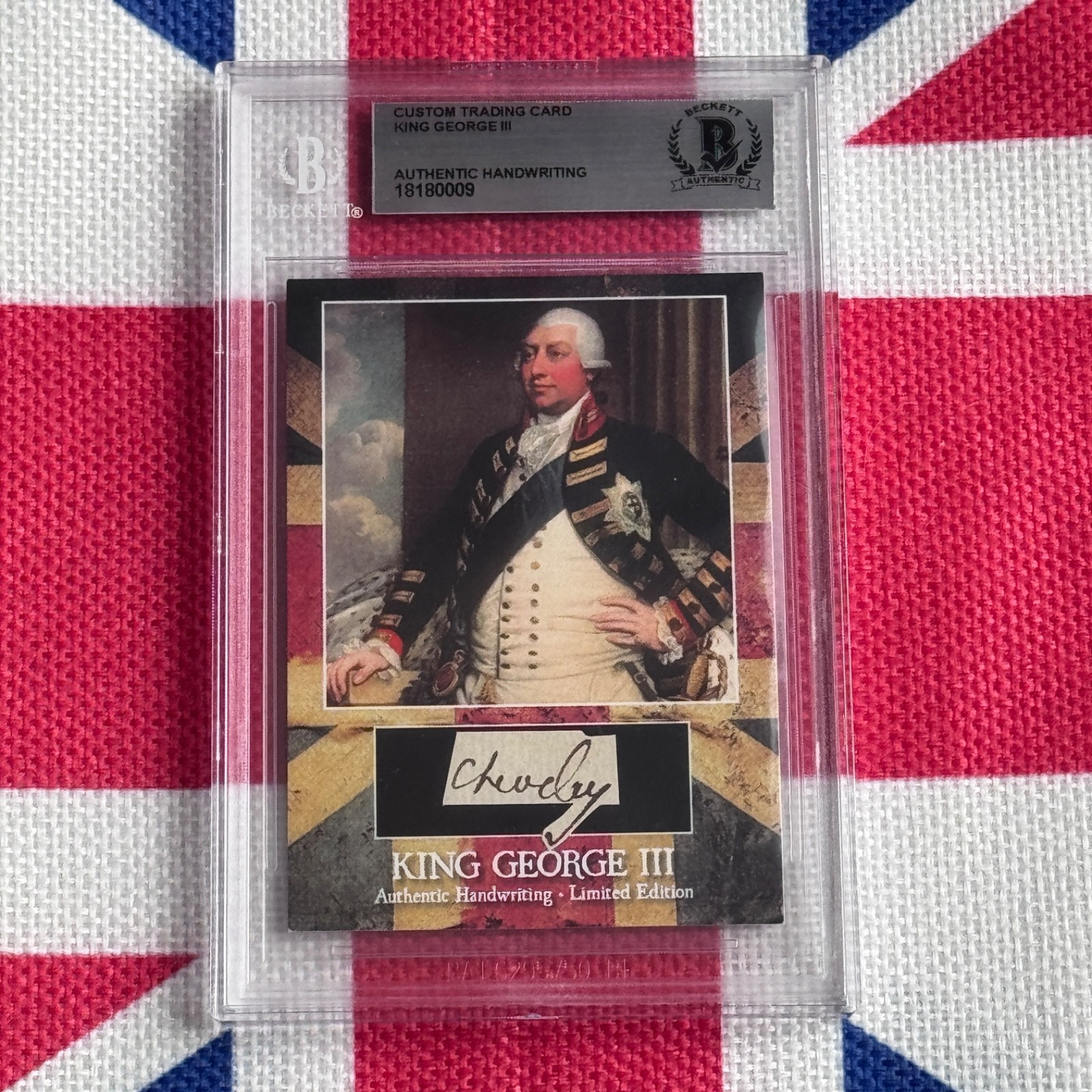 King George III Handwritten Word Cut from a Autograph Letter Signed Beckett BAS