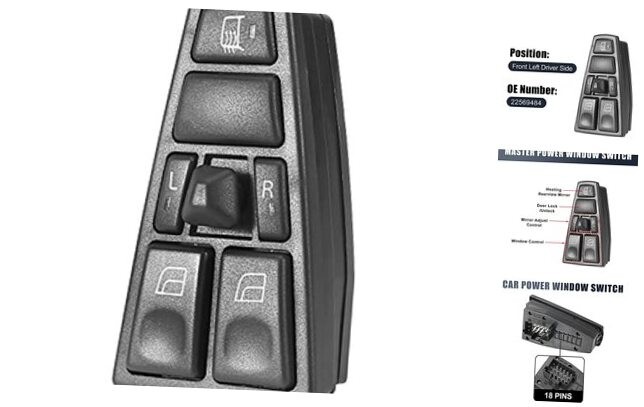 Master Driver Side Power Window Switch 22569484 Replacement for Volvo VNL