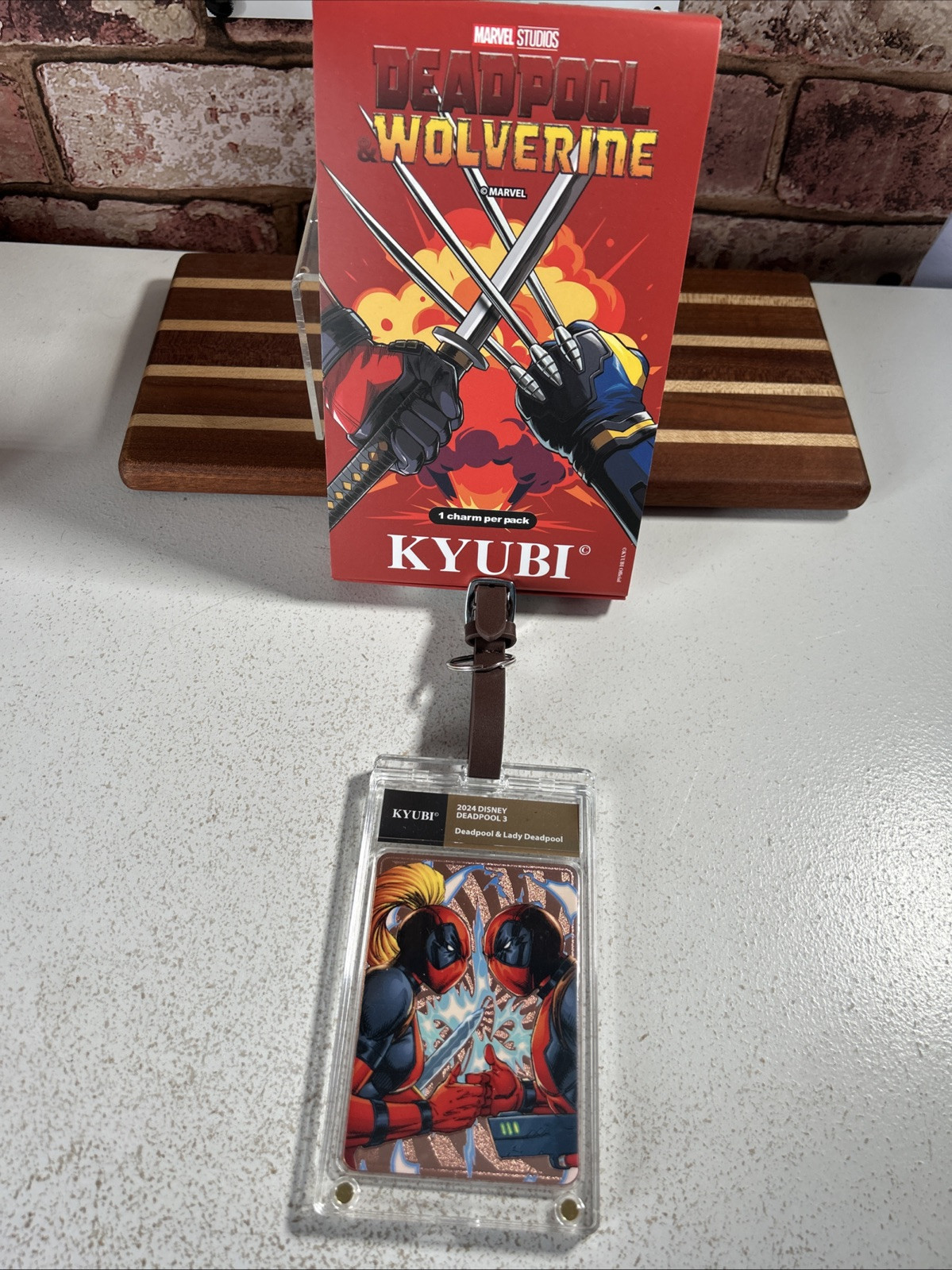 2024 Kyubi Marvel Lady Deadpool And Wolverine Rose Gold Trading Card In A Case