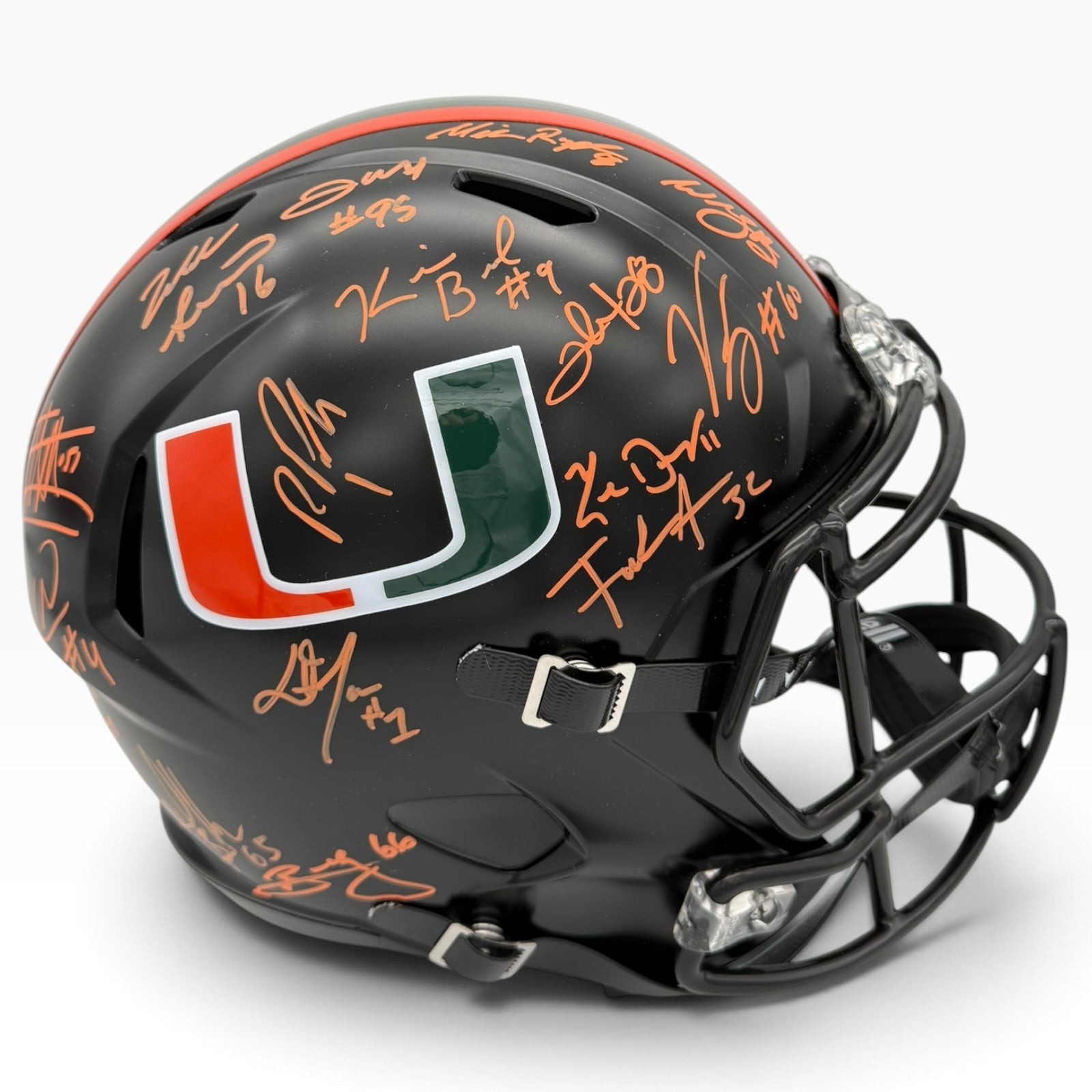 2001 Miami Hurricanes Partial Team Autographed (Black Nights Matte) Deluxe Full-