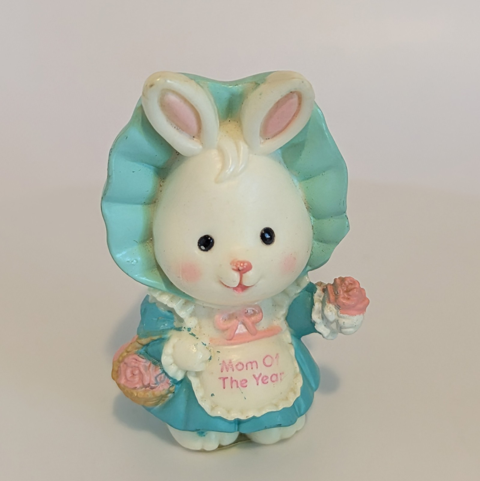 Vintage Russ Berrie Bunny Rabbit Mom Of The Year Miniature Mini