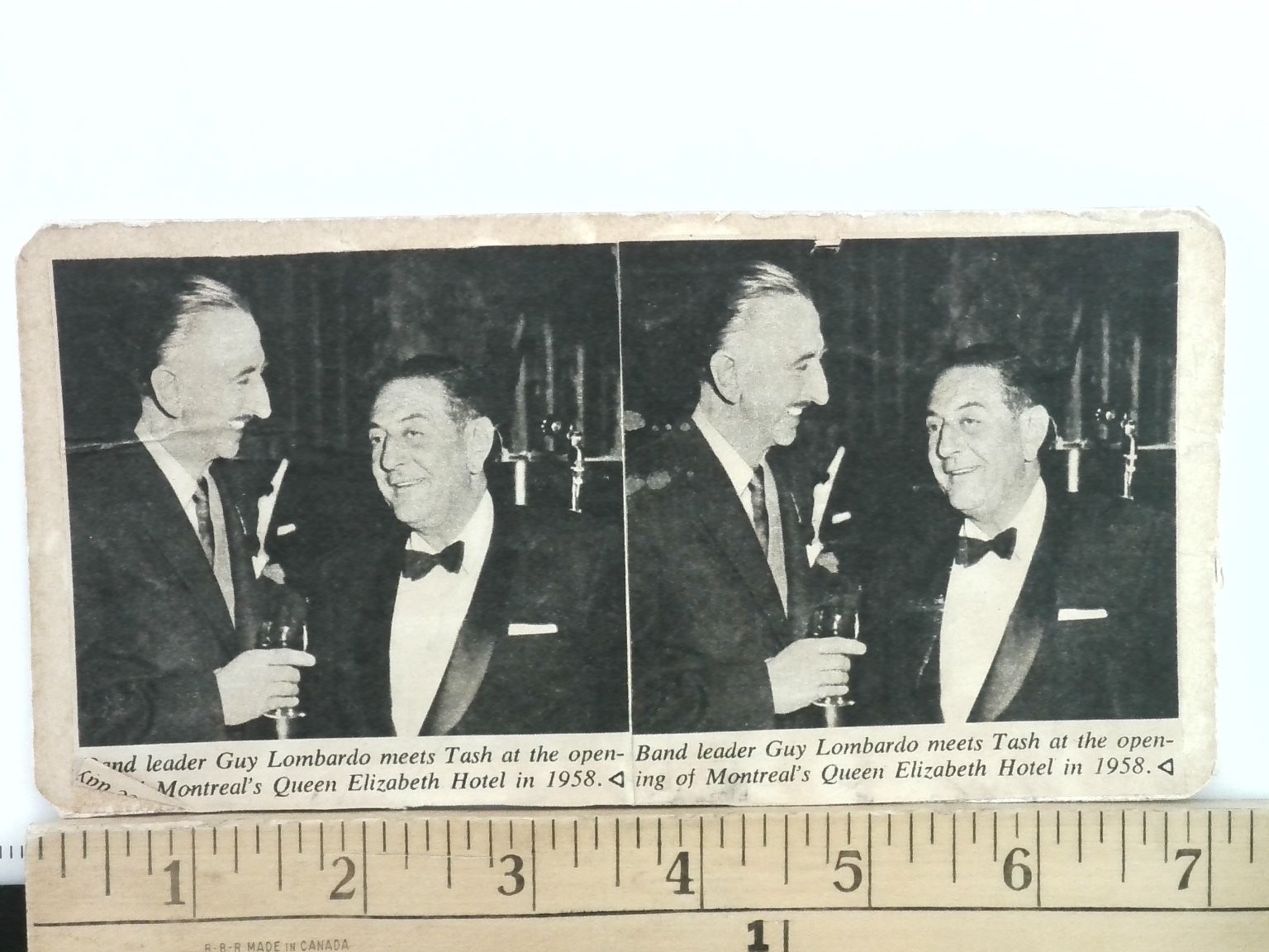 Guy Lombardo Meets Tash Stereoview 1958 Montreal Queen Elizabeth Hotel