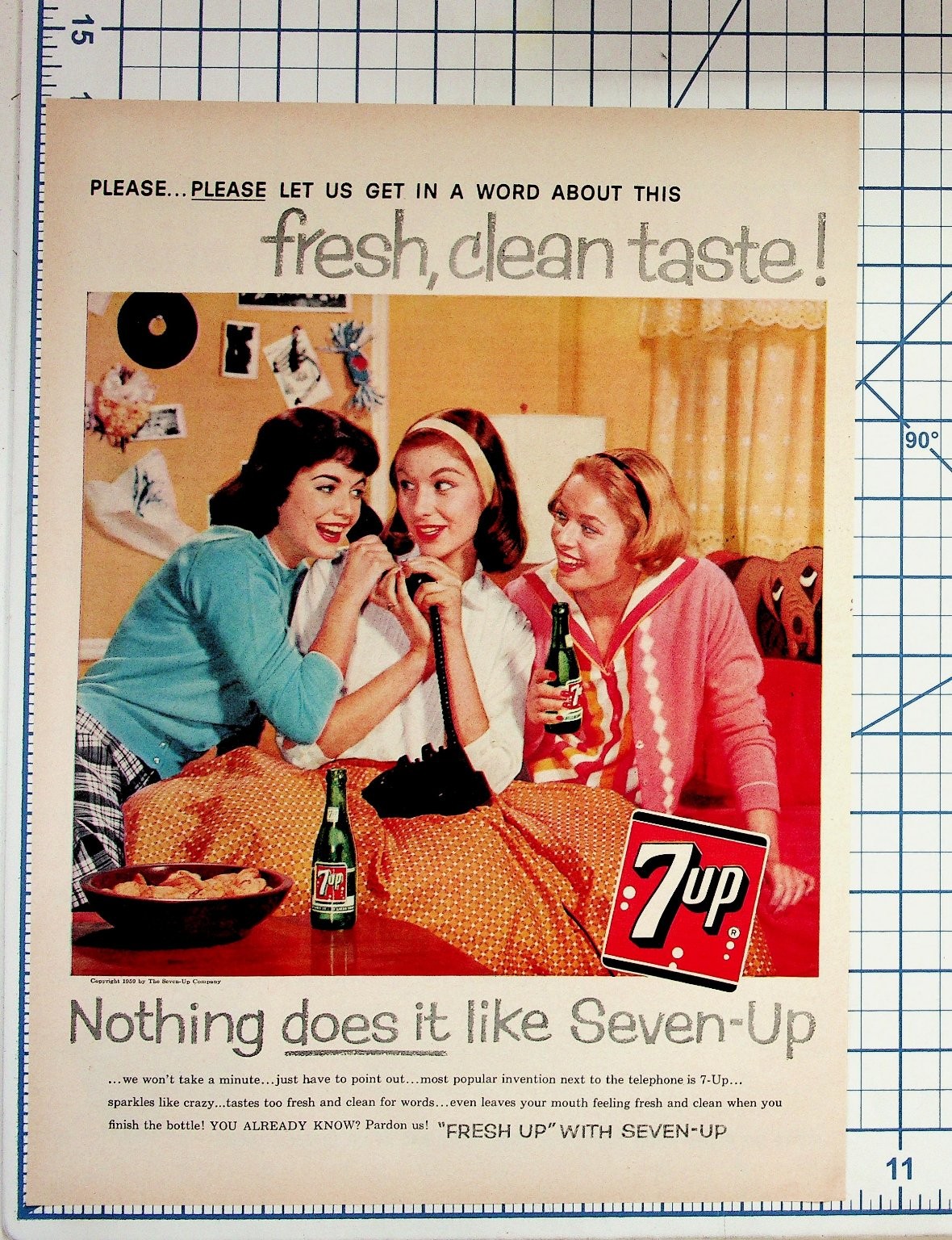 1959 7-Up Soda Magazine Ad \ 1959 7-Up Soda Magazine Ad \