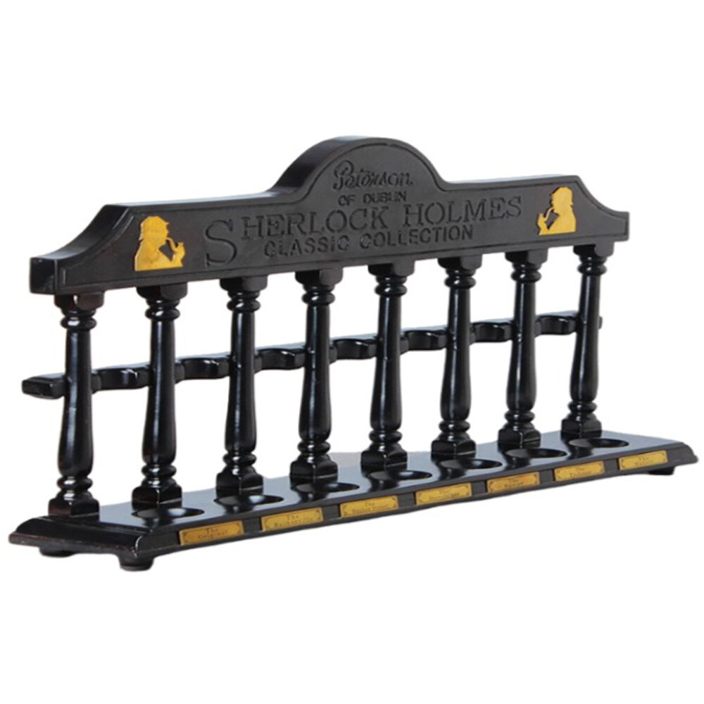 Peterson Sherlock Holmes Classic Collection Pipe Rack Stand Hold 7 Tobacco Pipe