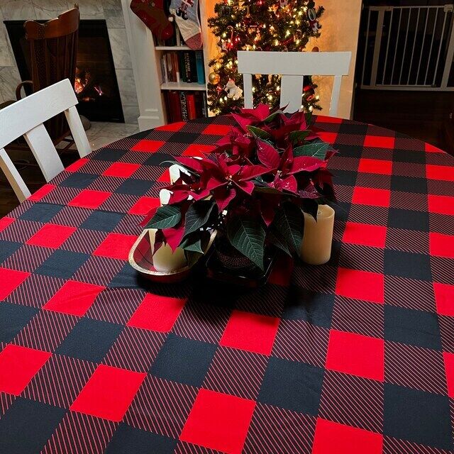 Christmas Plaid Tablecloth, Christmas Tablecloth, All Sizes