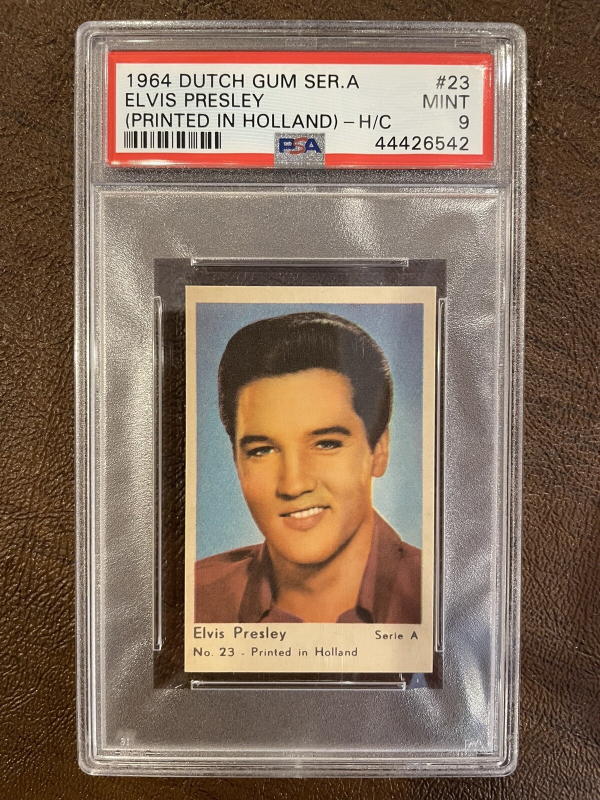 1964 DUTCH GUM Serie A #23 ELVIS PRESLEY PSA 9 MINT - Pop 1 ,Highest Ever Graded