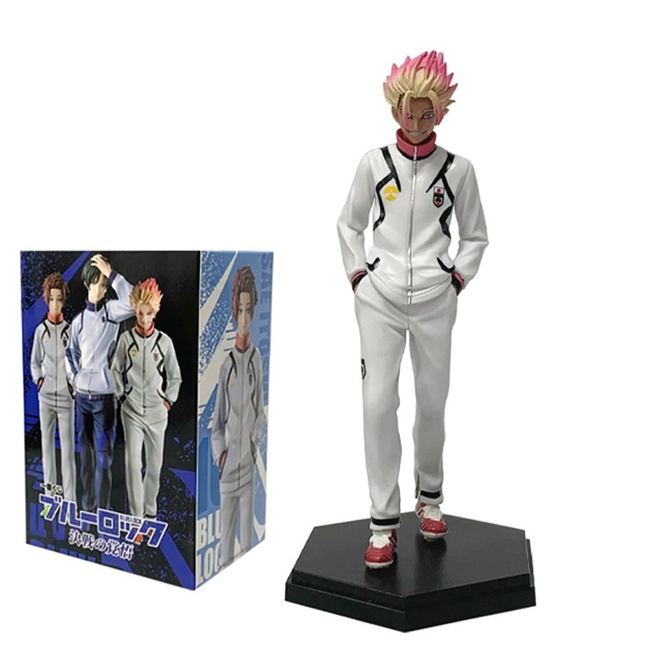 Blue Lock Anime Figure 19cm Rin Itoshi Sae Shidou Nagi PVC Model Collectible Toy