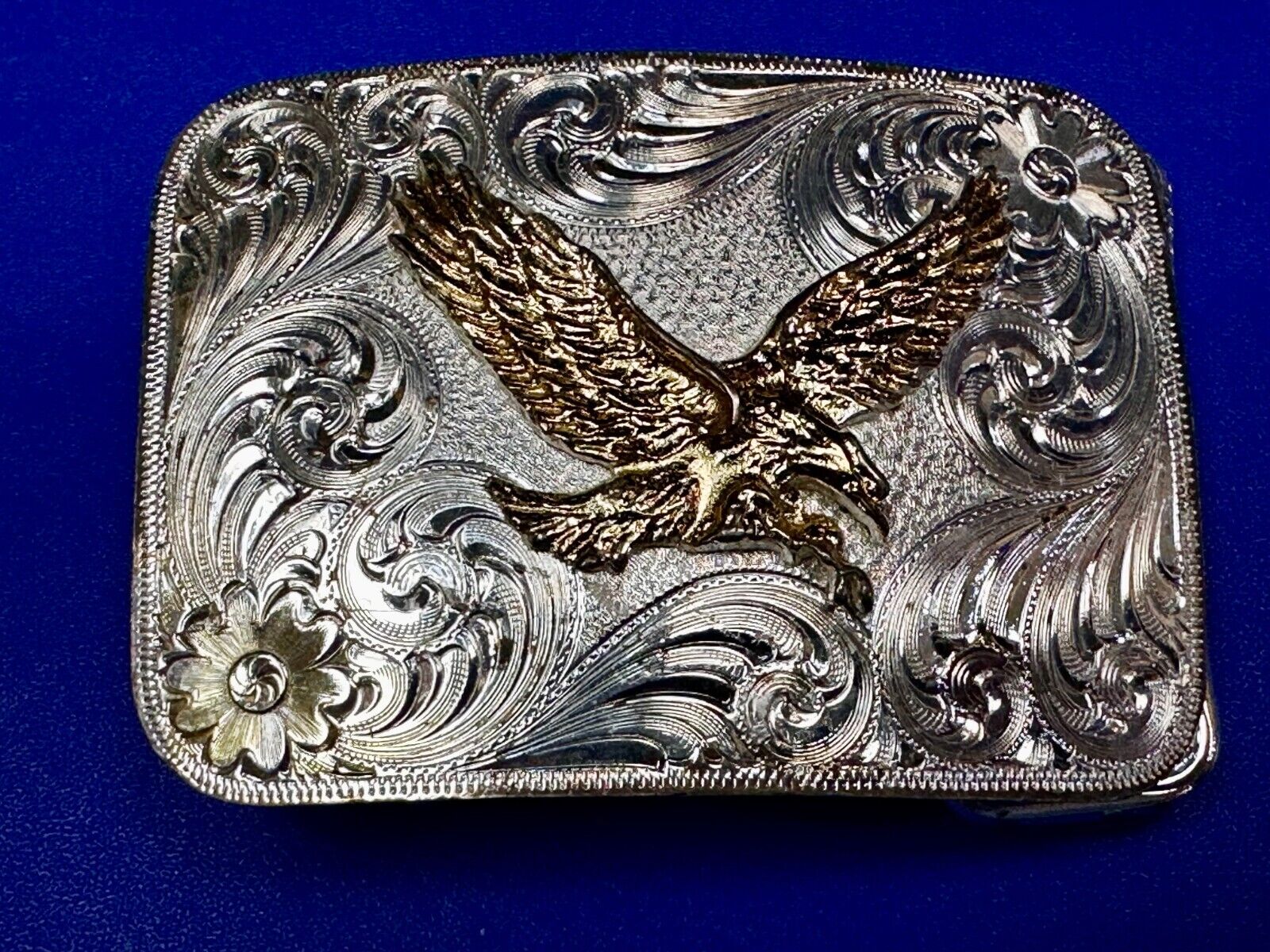 Patriotic Eagle Vintage Montana Silversmiths Numbered Silver Plated Belt Buckle