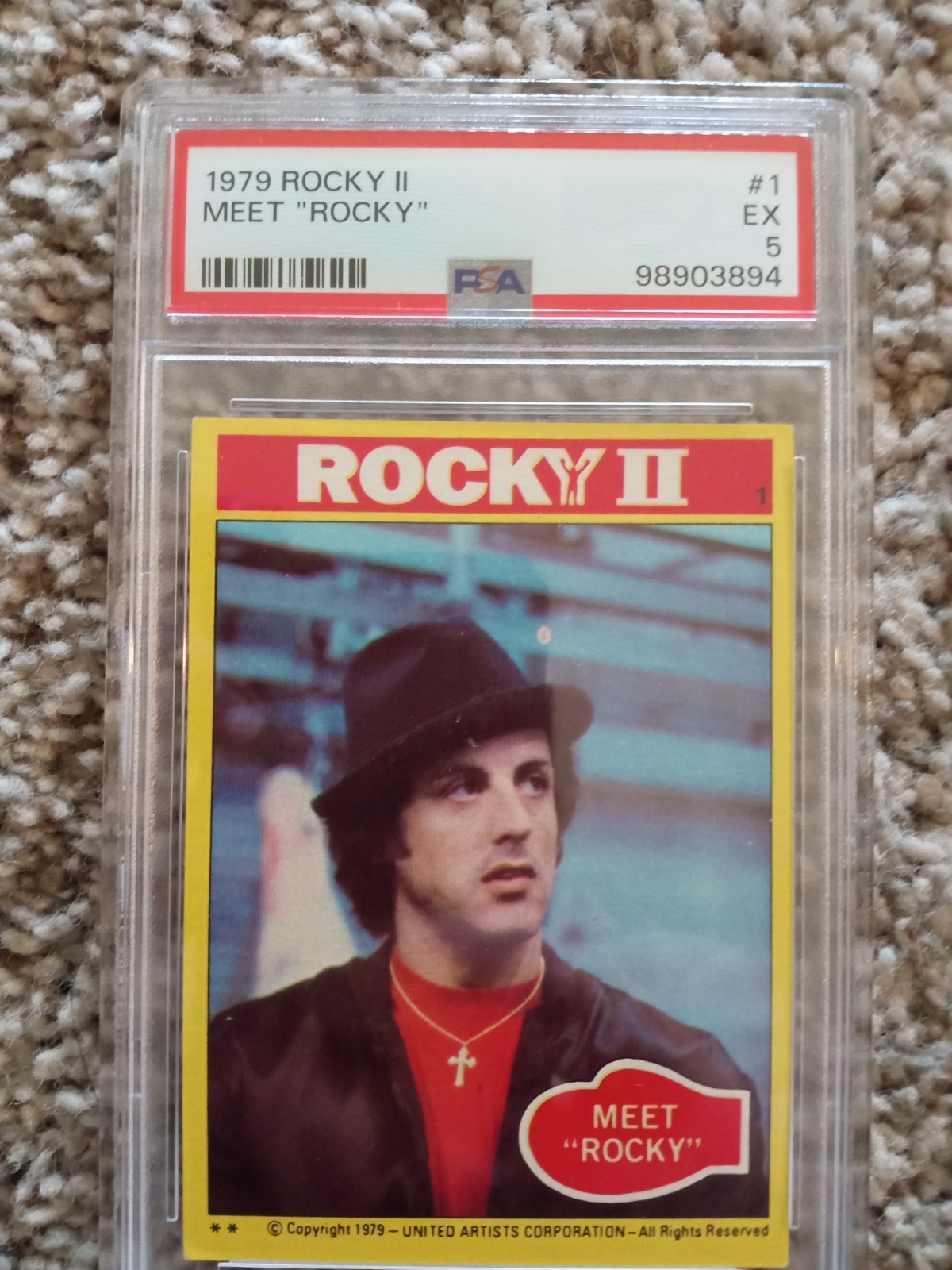 1979 ROCKY BALBOA ROOKIE CARD #1 -- PSA 5 Meet Rocky