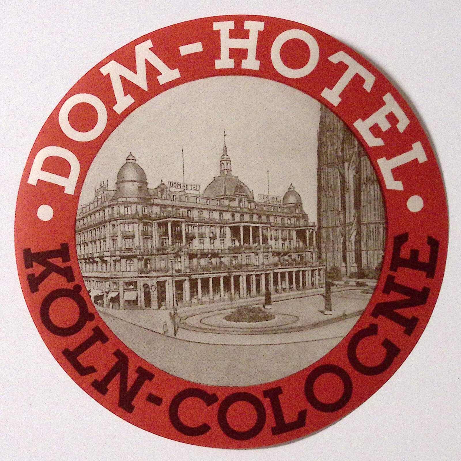 c1930s Dom-Hotel Koln Cologne Germany Luggage Label 4.5\