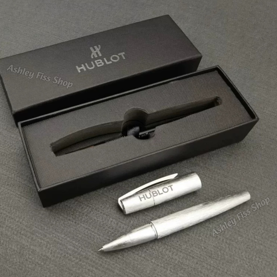 Hublot VIP Silver / Black Rollerball Pen Luxury Minimalist Executive Gift Box Hublot VIP Silver / Black Rollerball Pen Luxury Minimalist Executive Gift Box