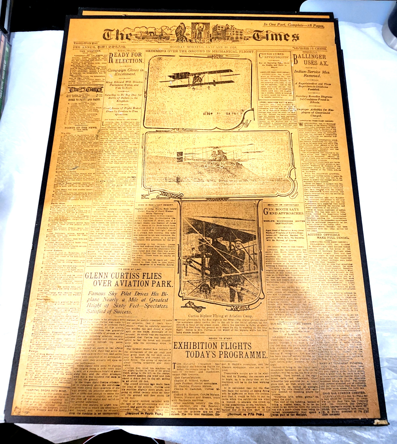 Vtg Los Angeles Times Wooden Plaque Lot of 3: 1881, 1910 Aviation, 1918 Peace Vtg Los Angeles Times Wooden Plaque Lot of 3: 1881, 1910 Aviation, 1918 Peace