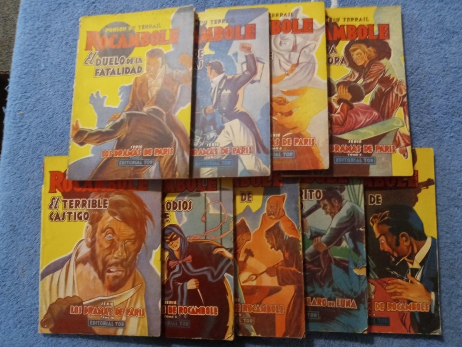 Rocambole  9 Issue Lot  Rare Argentina Digests from the 40's