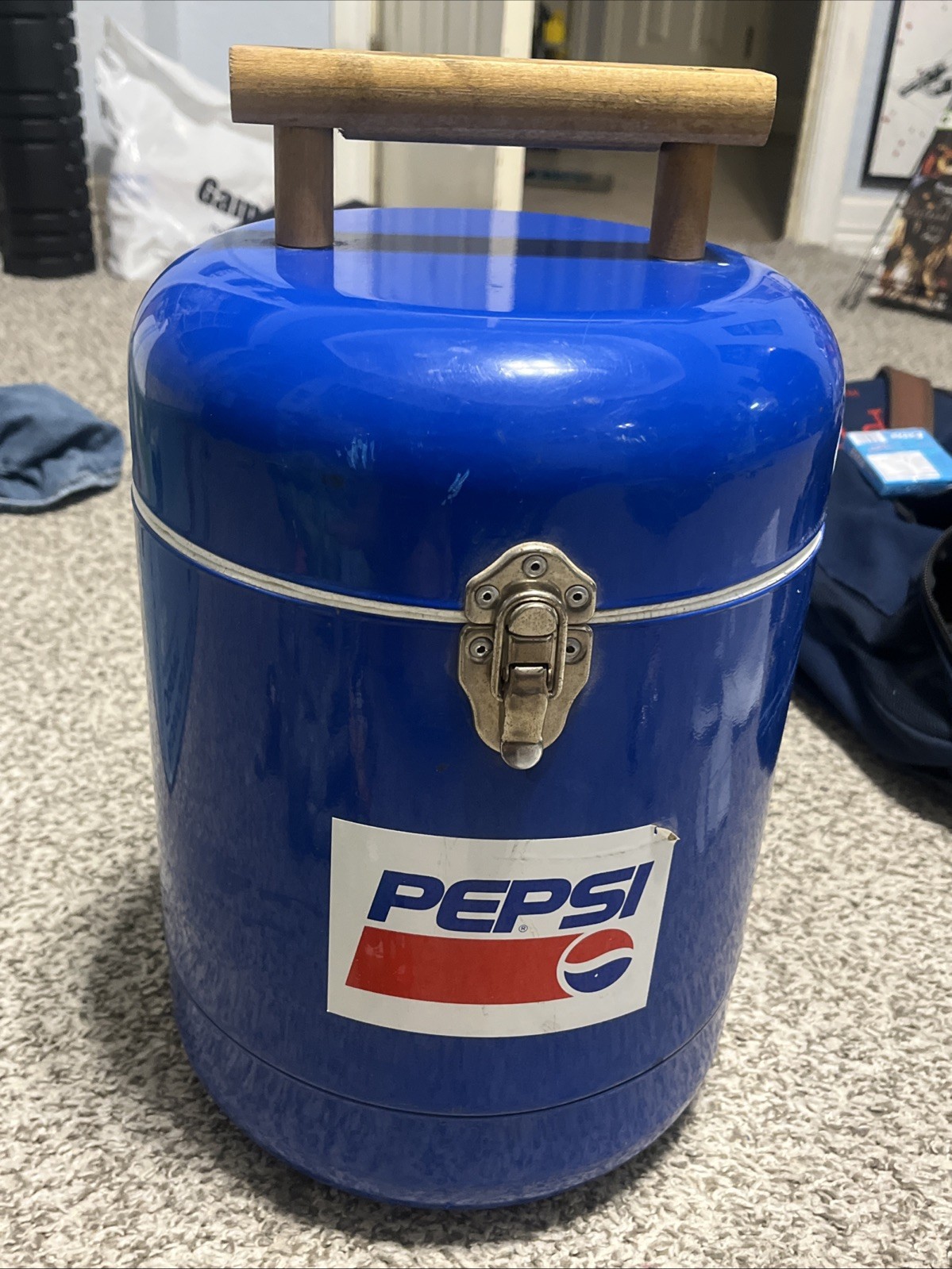 Vintage Rare Pepsi Cola Styrofoam Metal Cooler 15 1/2 Vintage Rare Pepsi Cola Styrofoam Metal Cooler 15 1/2