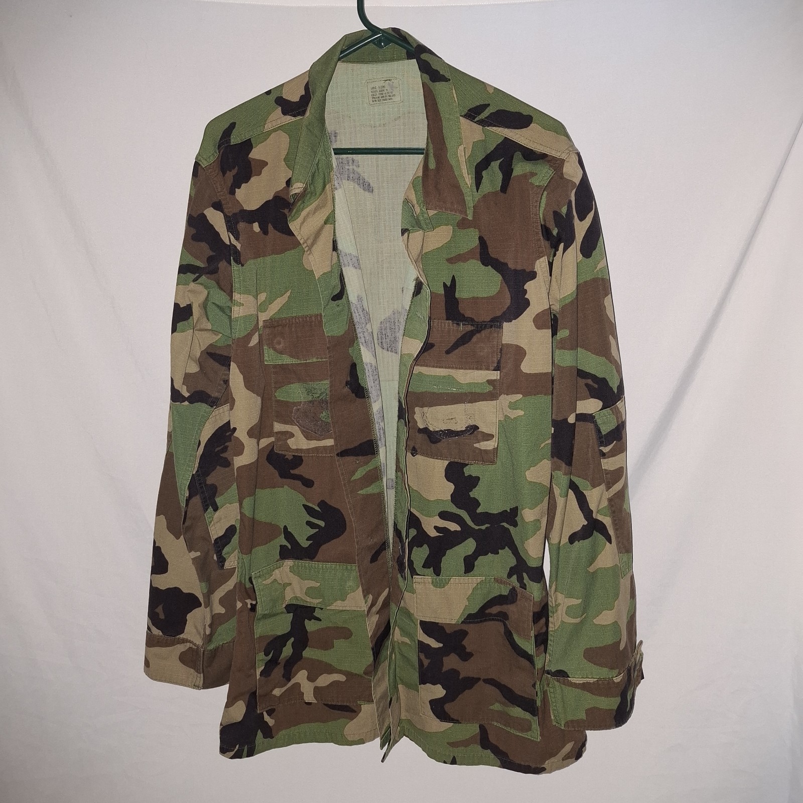 USGI USAF M81 Woodland BDU Jacket Tactical Mil-Surp Large Extra-Long (Used)