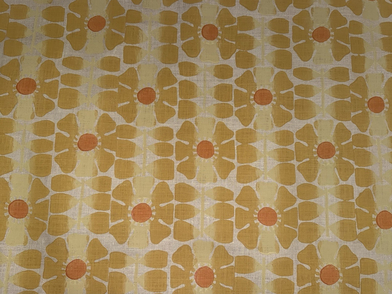 Galbraith & Paul Vintage Fabric Sold By The Yard Linen Print Floral