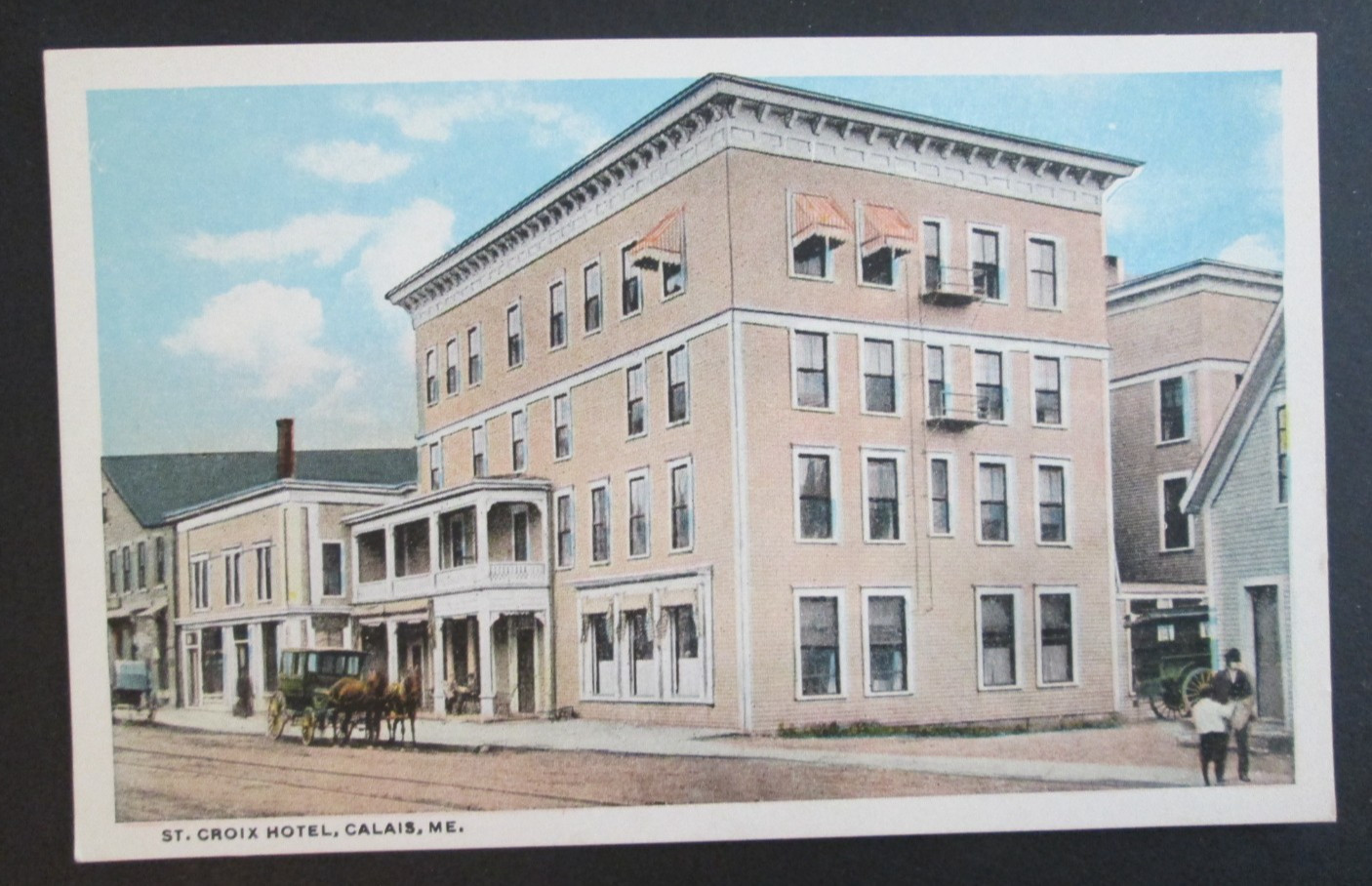 St. Croix Hotel Calais ME Unposted Pre Linen Postcard