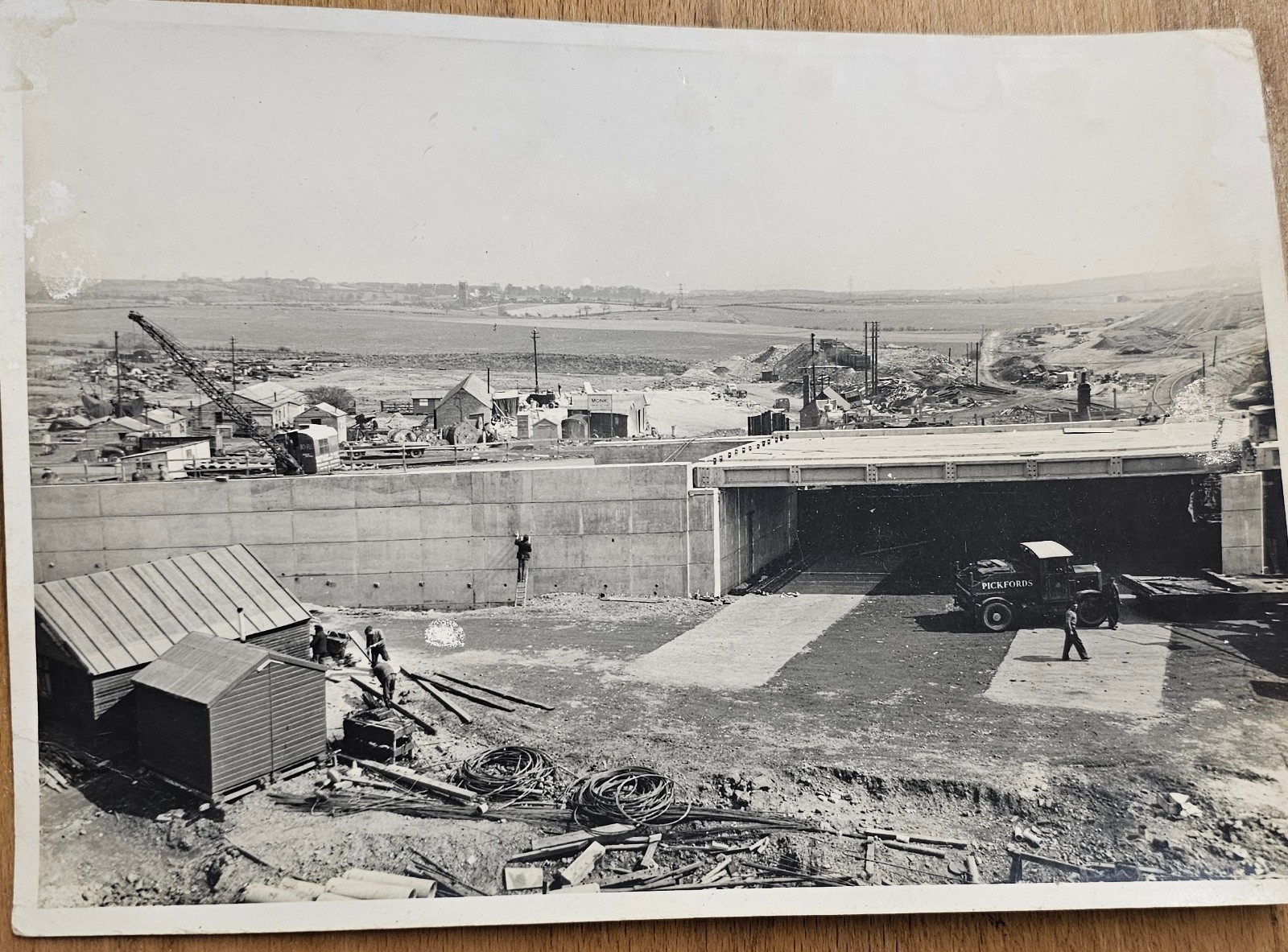 1956 Vintage Photo Barnsley Bridge Construction Monk Contractor Pickford C1 1956 Vintage Photo Barnsley Bridge Construction Monk Contractor Pickford C1