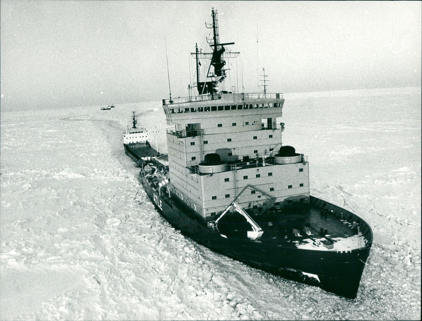Icebreaker Atle in hard work north of Stockholm - Vintage Photograph 2469991