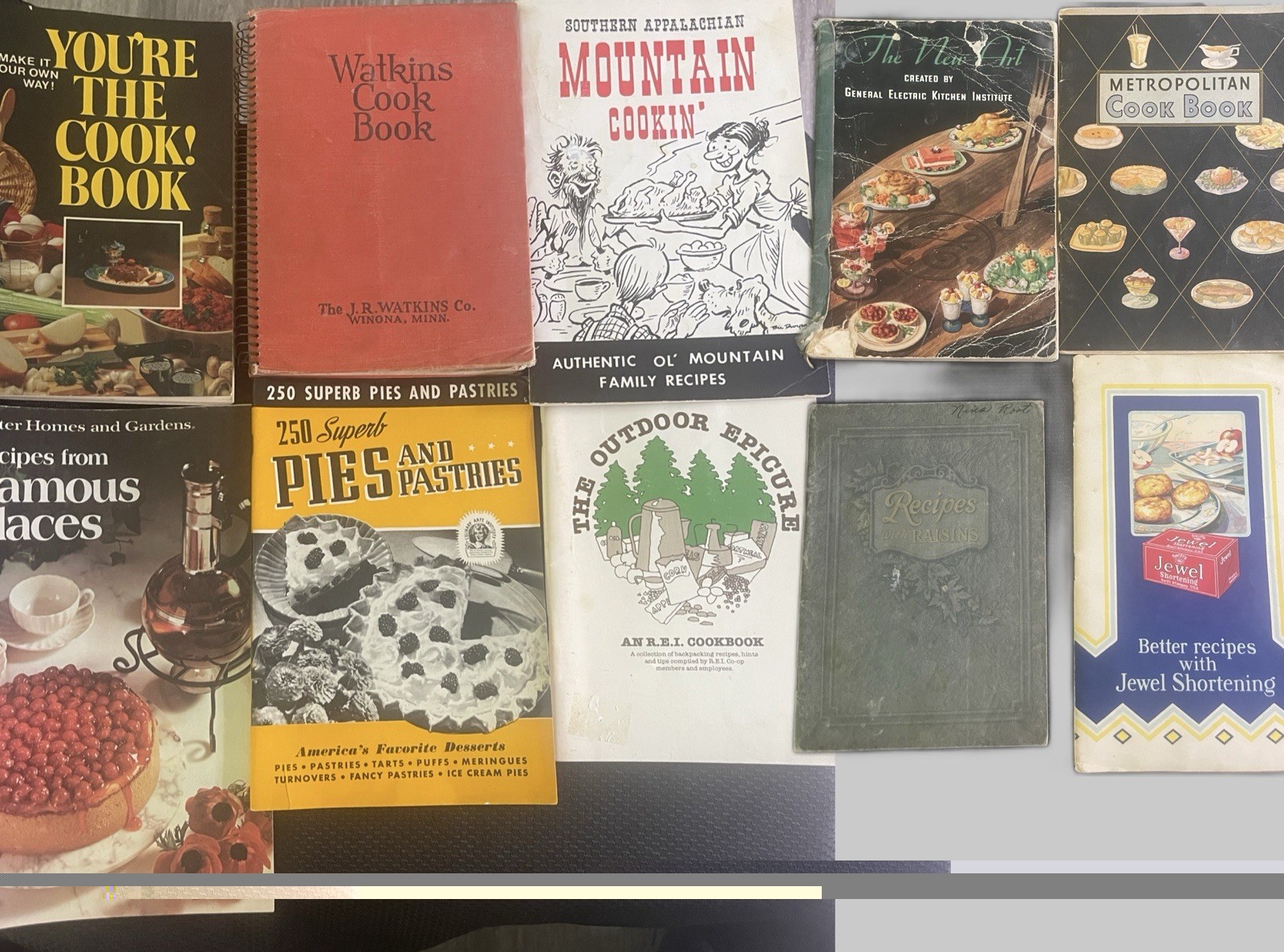 vintage recipe booklets lot of 10 (GE, Sun Maid, Jewel, Walkins, REI, BH&G) RARE vintage recipe booklets lot of 10 (GE, Sun Maid, Jewel, Walkins, REI, BH&G) RARE