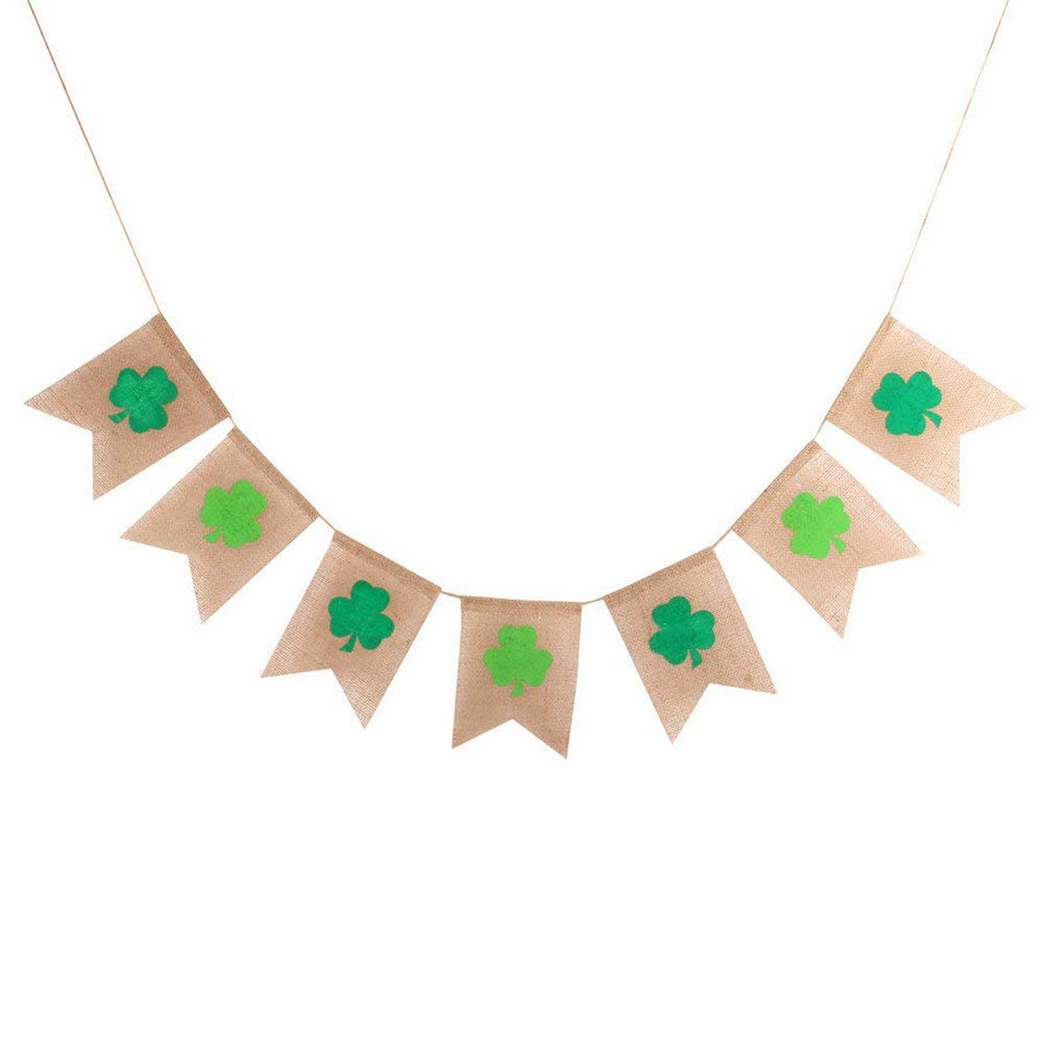 GOER St. Patrick's Day Irish Shamrock Garland Banner for St. Patrick's Day De...