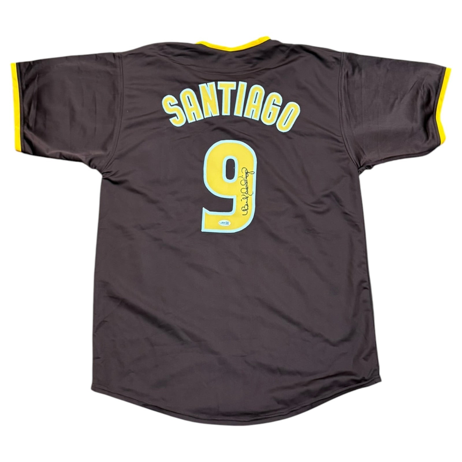 Benito Santiago Autographed San Diego (Brown #9) Custom Stitched Jersey - JSA