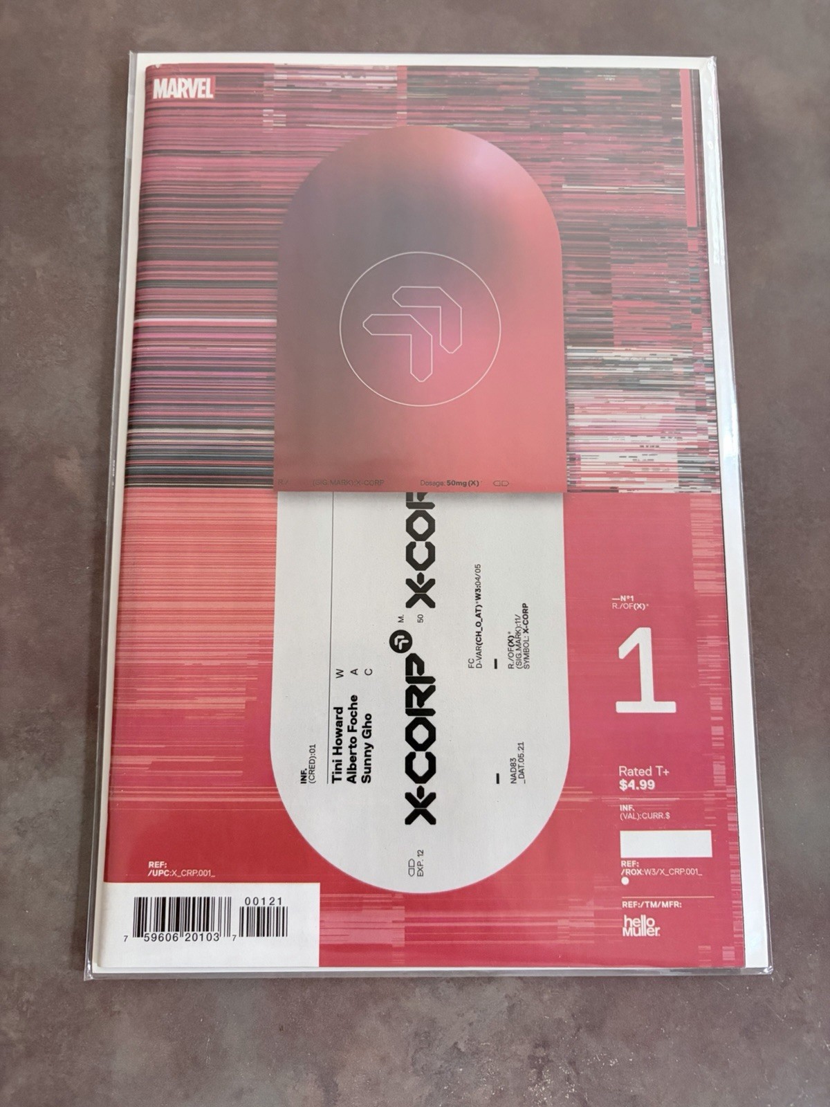 X-Corp (2021 Marvel) #1B Tom Muller 1:10 Pill Variant Comic