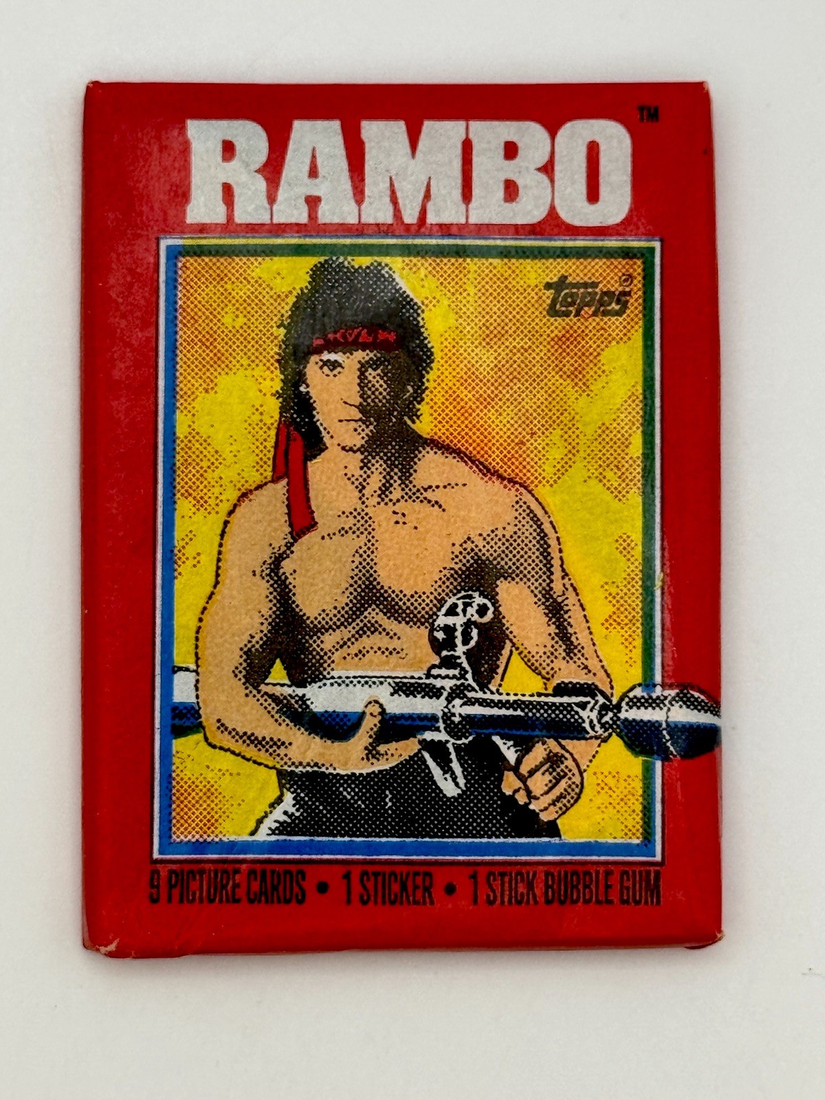 1985 Topps RAMBO First Blood Part 2 - One Factory Sealed Wax Pack From Box