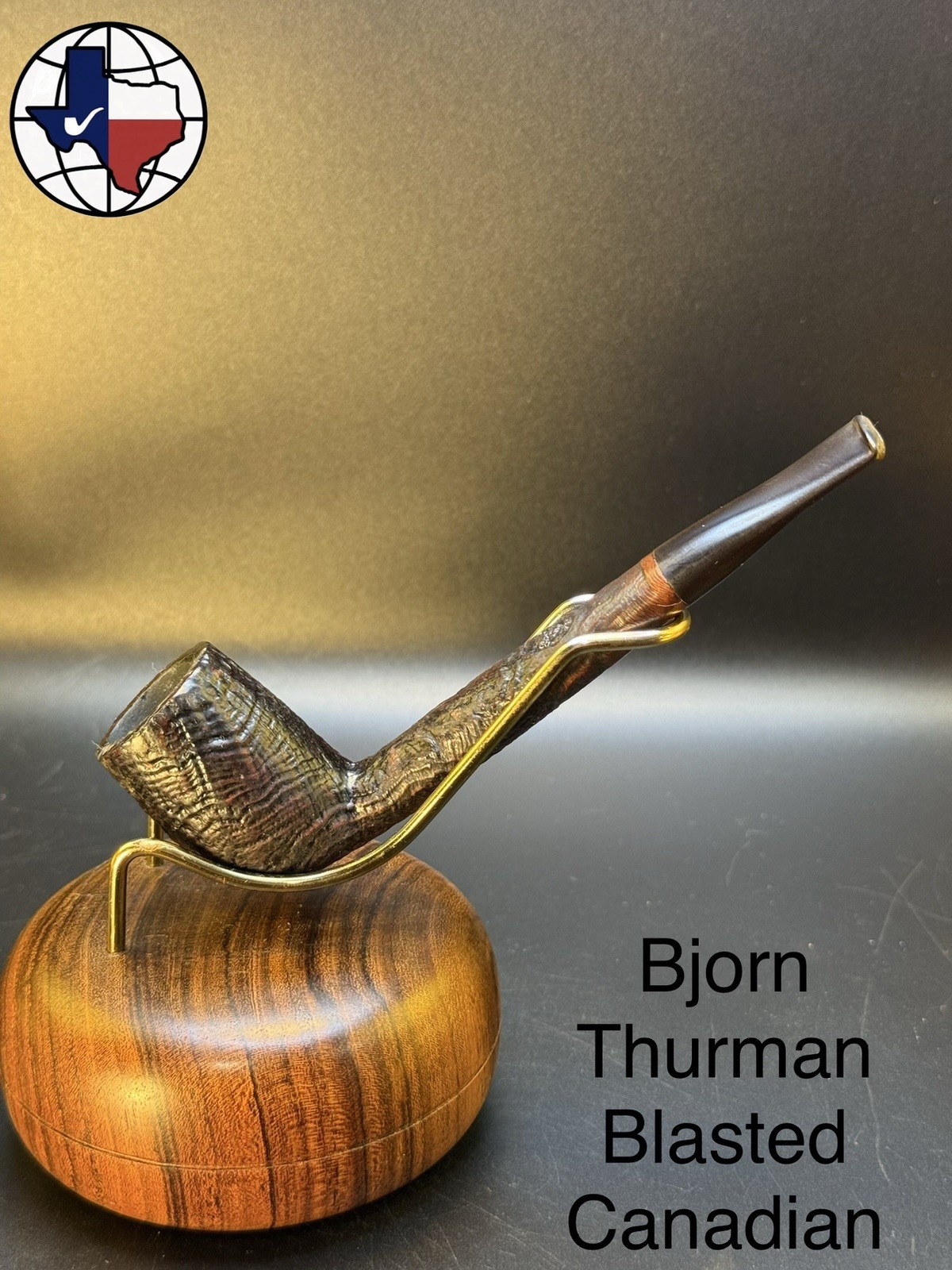 Vintage Bjorn Thurmann Blasted Canadian Tobacco Pipe