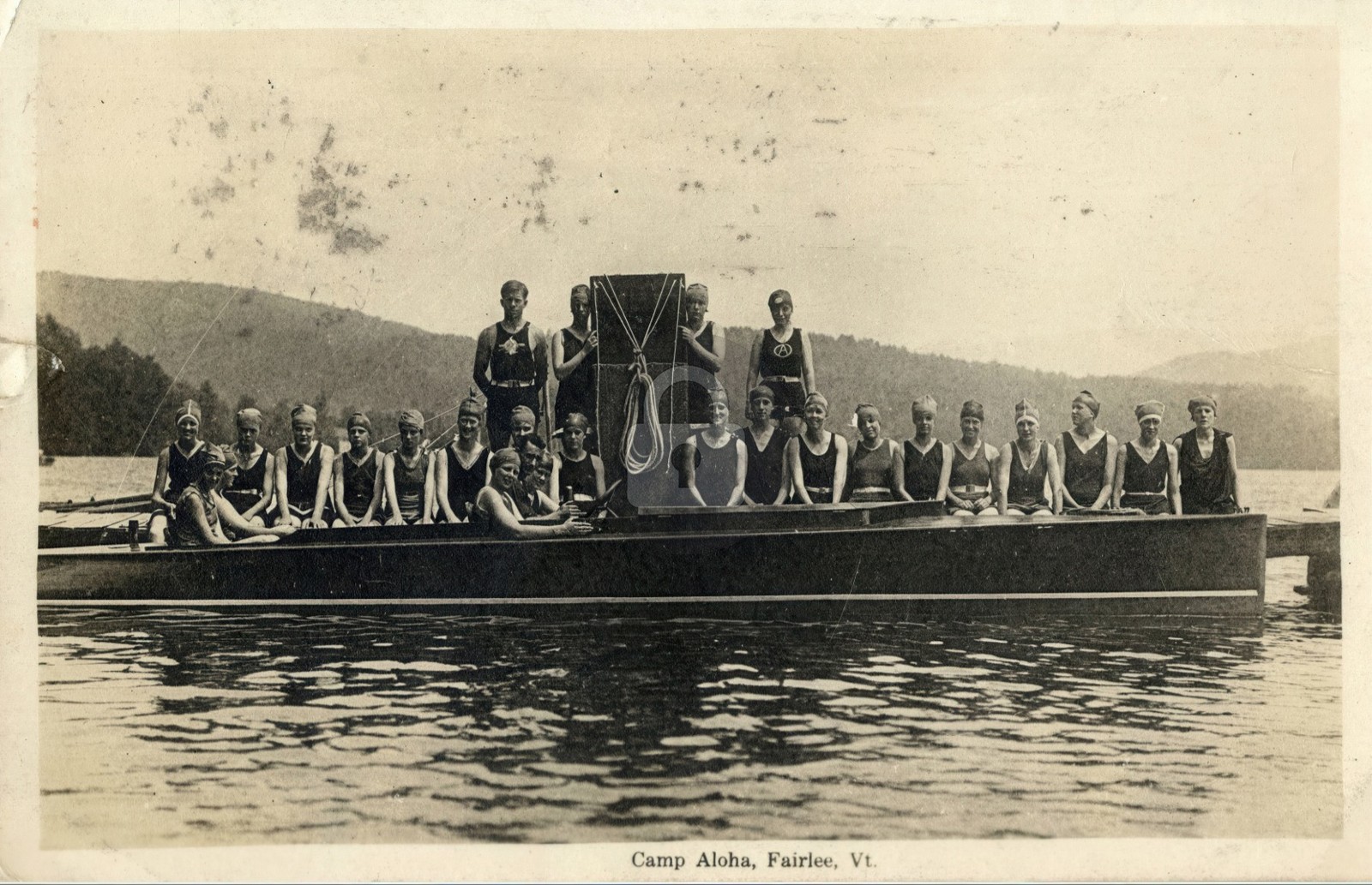 Camp Aloha, Fairlee VT Vermont RPPC Photo Postcard COPY