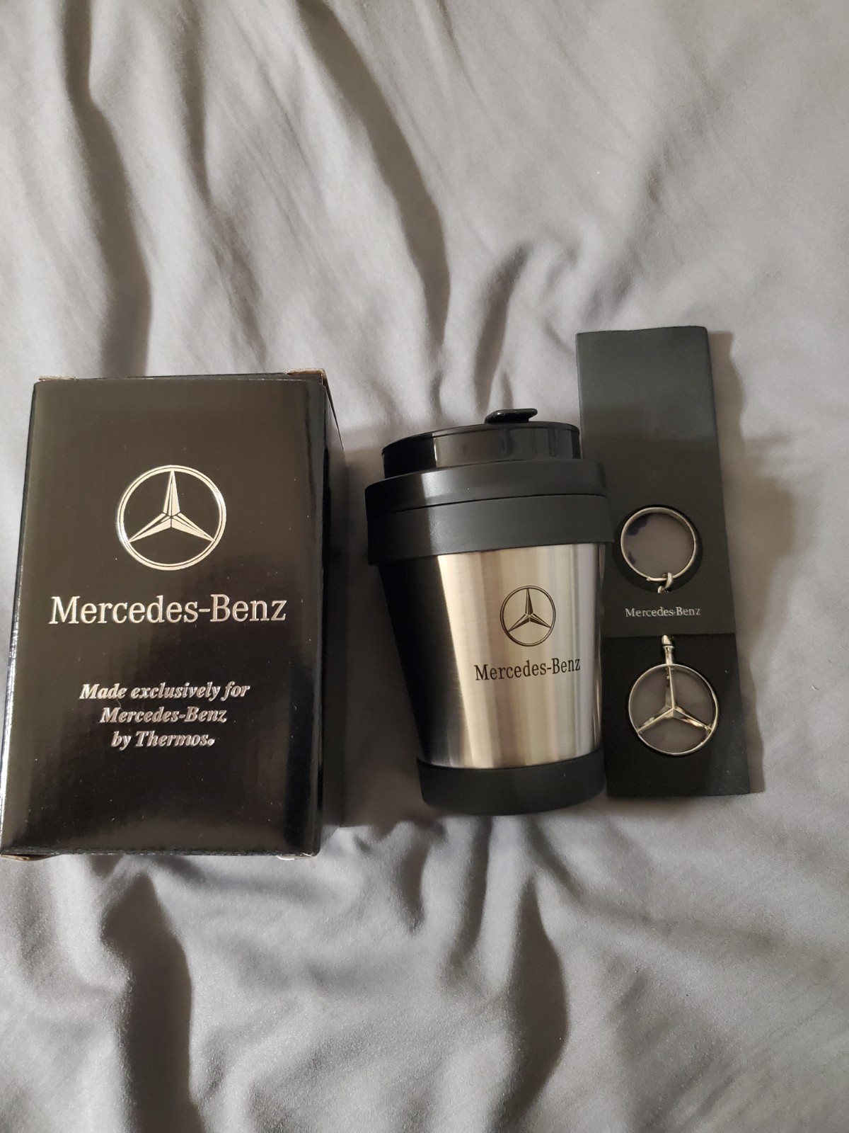 Vintage Mercedes Benz Thermos Flask Silver Brand New NOS Sealed In Box Promo Vintage Mercedes Benz Thermos Flask Silver Brand New NOS Sealed In Box Promo