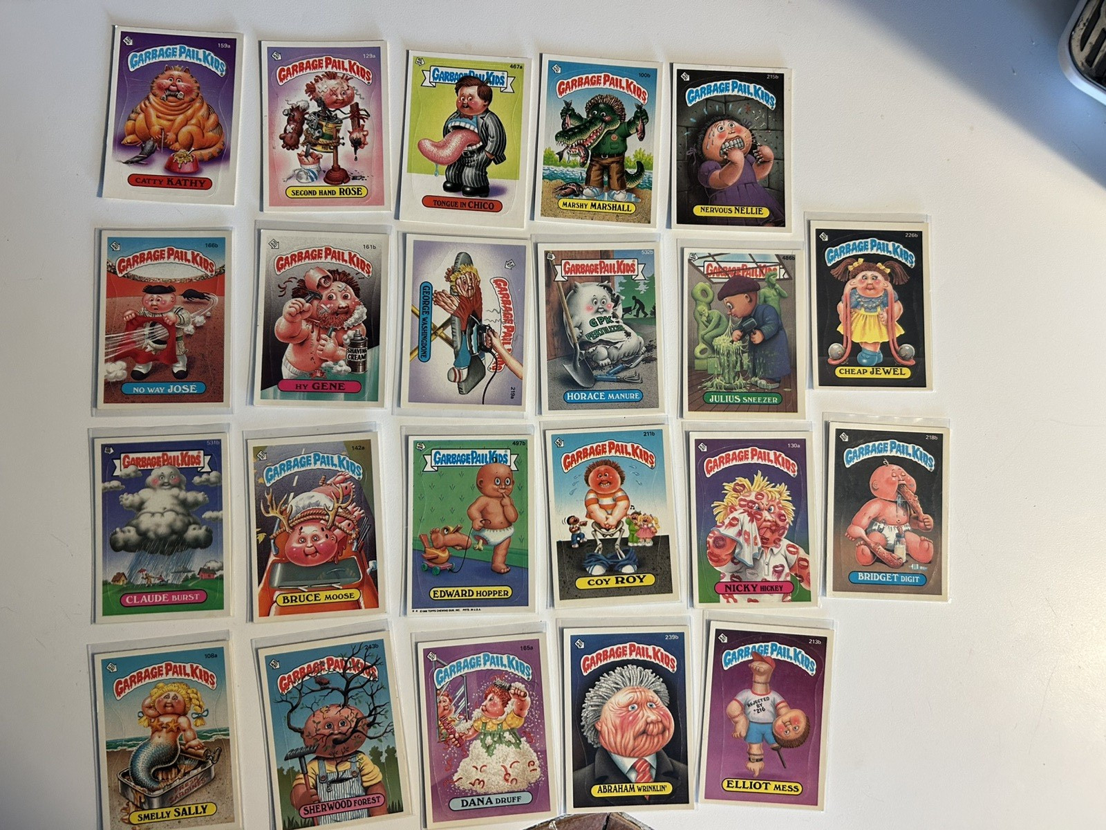 1980\'s Topps Garbage Pail Kids Card lot of 22 Cards 1986 & 1988 great condition 1980\'s Topps Garbage Pail Kids Card lot of 22 Cards 1986 & 1988 great condition