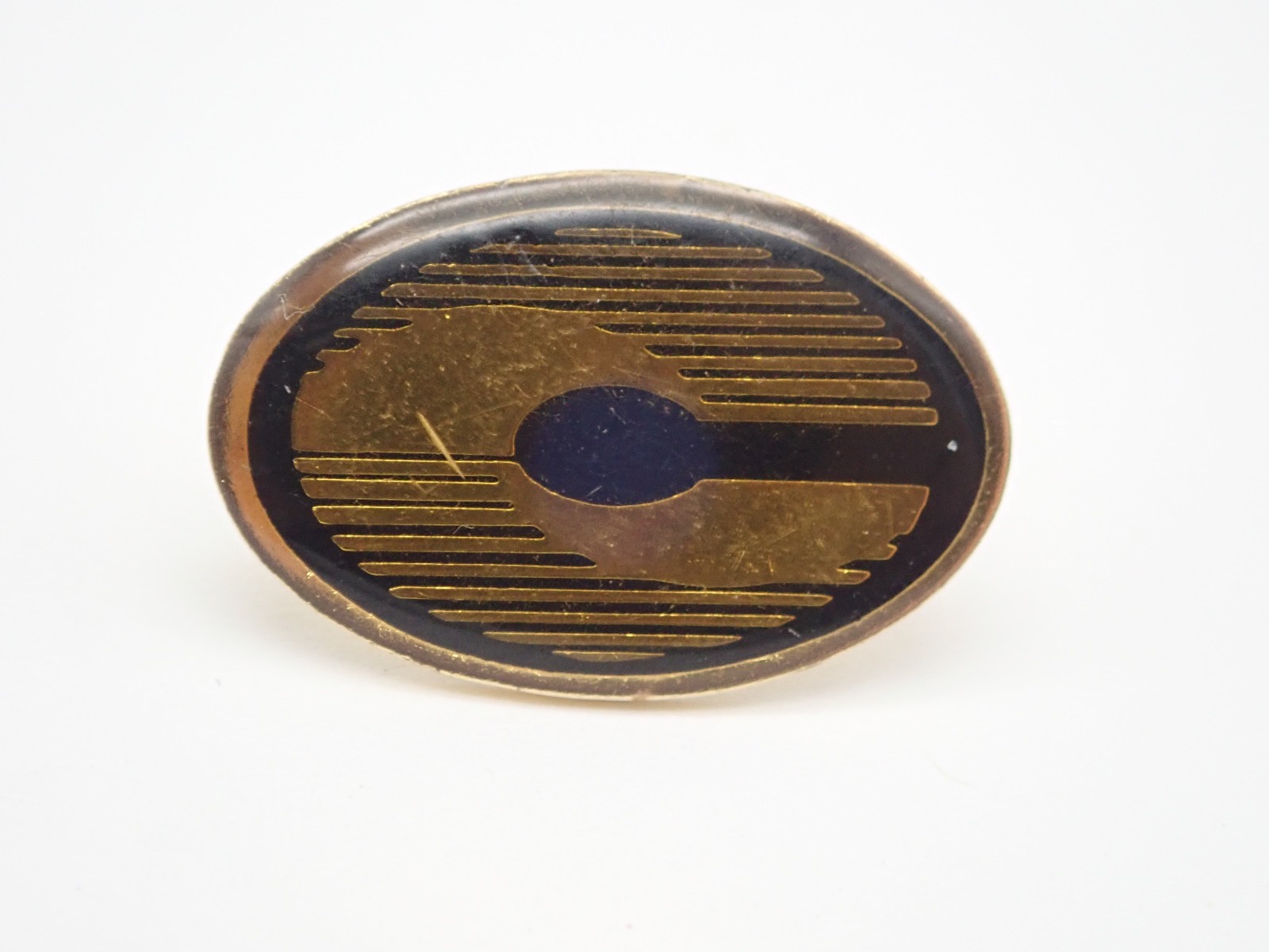 C Letter c Gold Tone Vintage Lapel Pin