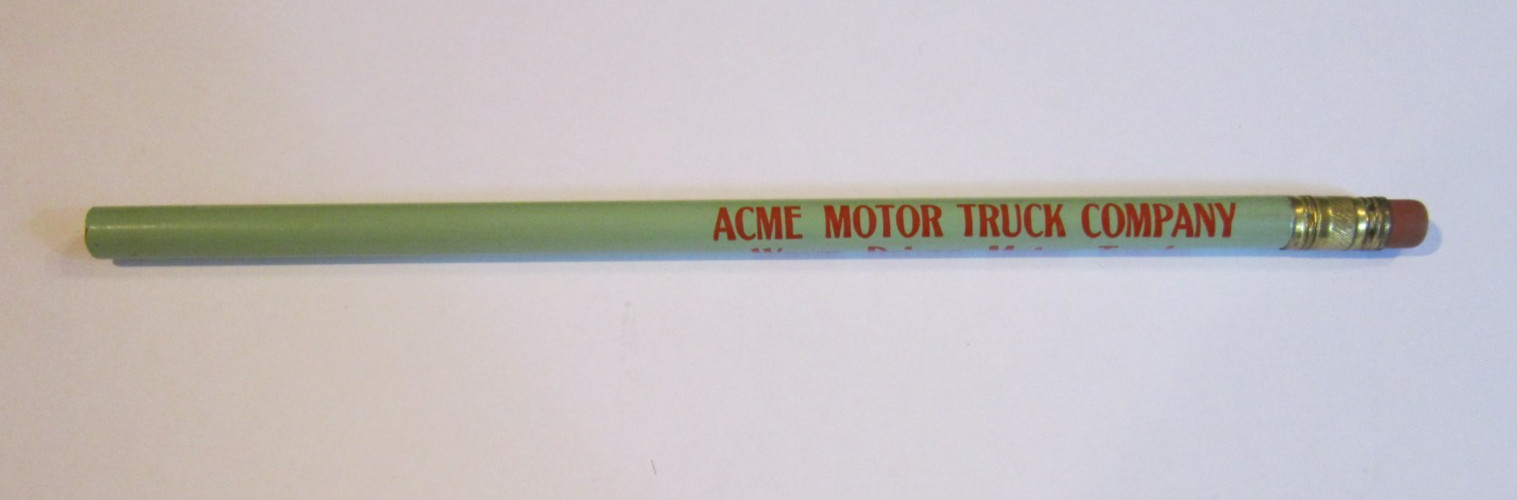 Vintage ACME MOTOR TRUCK COMPANY Advertising Pencil Worm Driven 1931 Cadillac MI