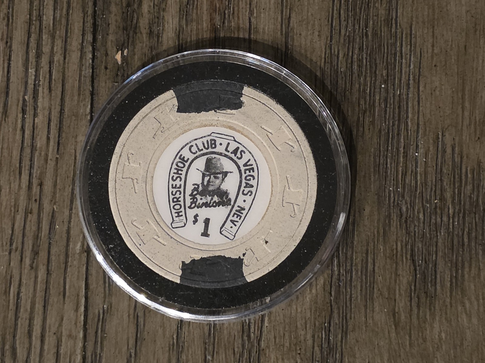 Horseshoe Club (Benny Binion)’S  Las Vegas NV Vintage $1 Casino Gaming Chip