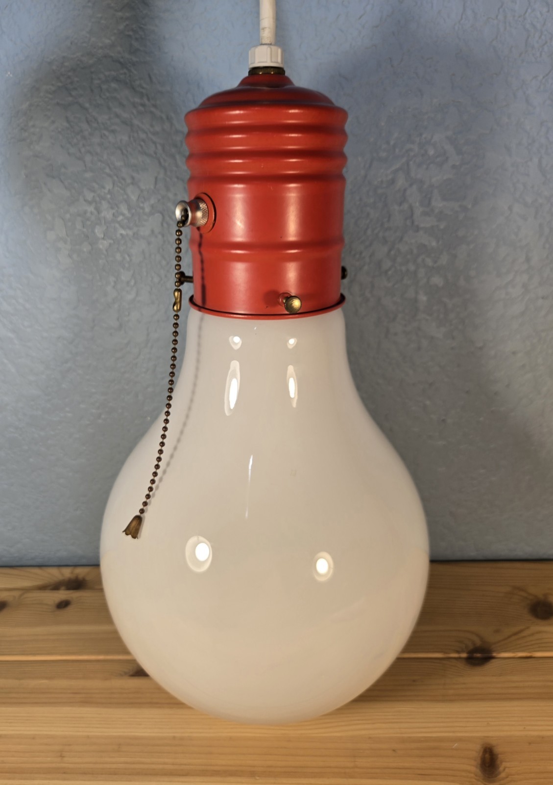 VTG Ingo Maurer Design Pop Art Pendant Giant Light Bulb Lamp Mid Century Modern