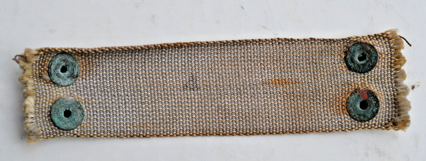 US ARMY WW2 M-1 HELMET HAWLEY LINER SILVER RAYON NAPE STRAP 4 & 1/2 INCHES LONG