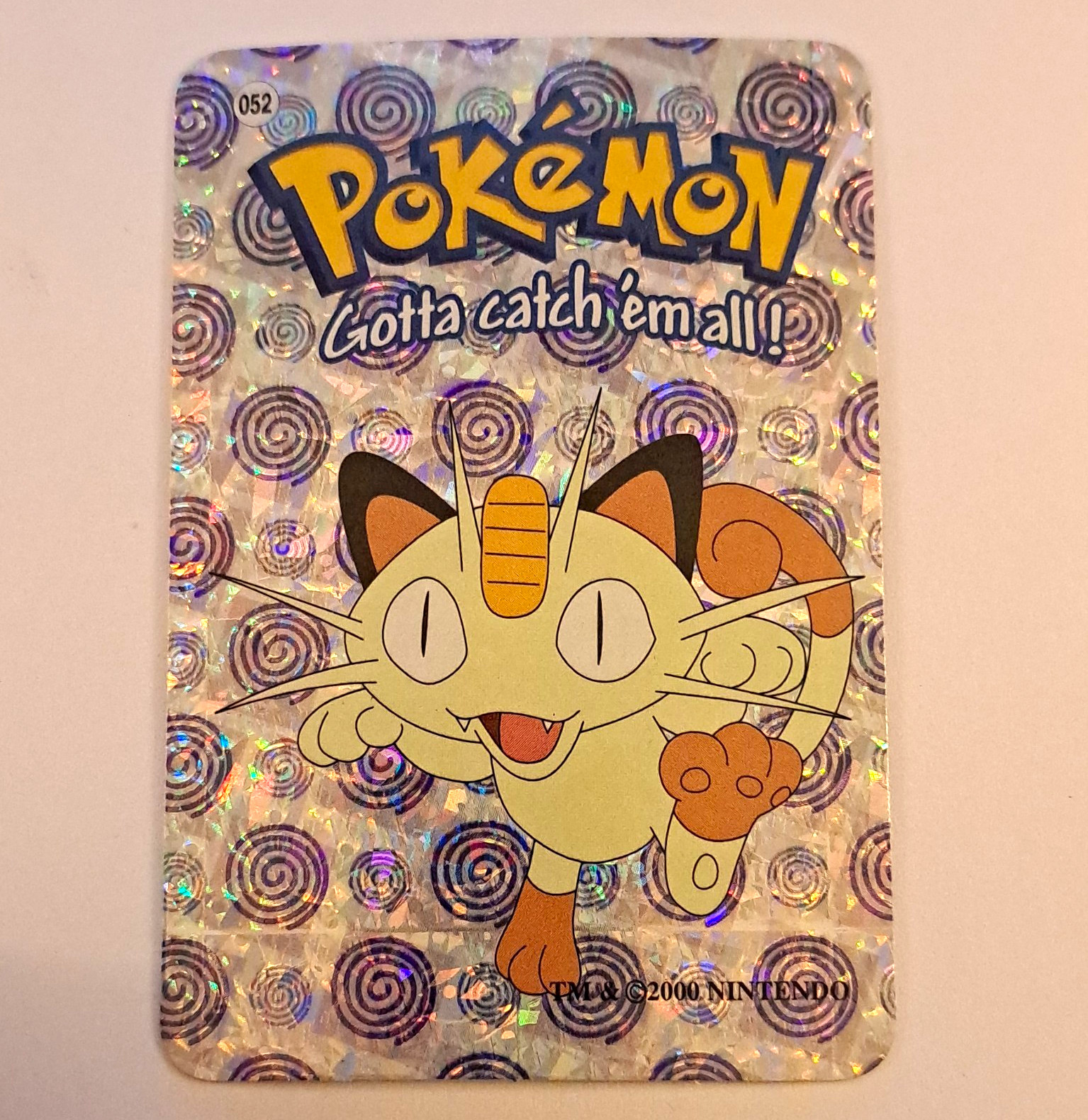 Nintendo Pokémon 2000 Meowth #052 Holo Vintage Vending Machine NM Nintendo Pokémon 2000 Meowth #052 Holo Vintage Vending Machine NM