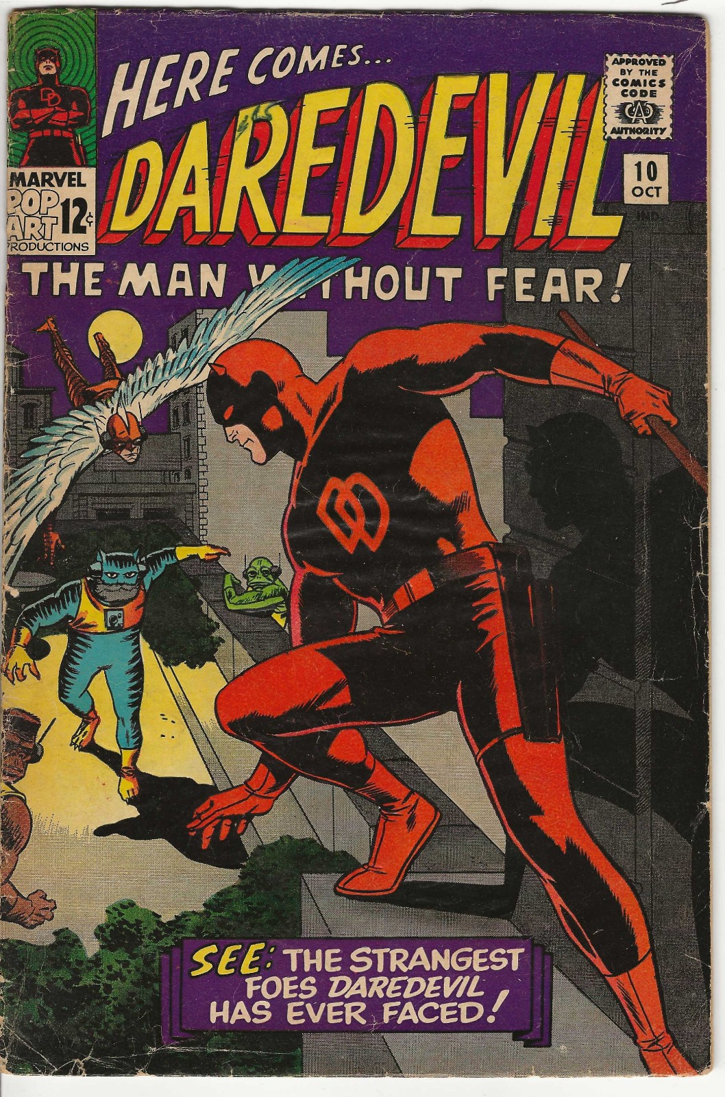 Daredevil #10 Marvel 1965 Silver Age Early Wally Wood The Organizer Raw Comic