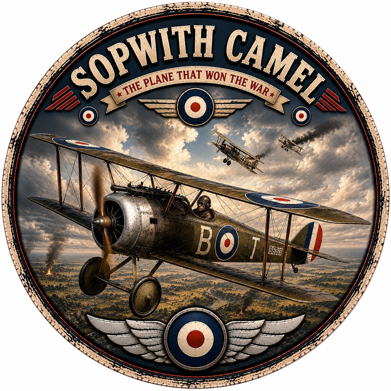 Sopwith Camel Airplane  - Metal Sign