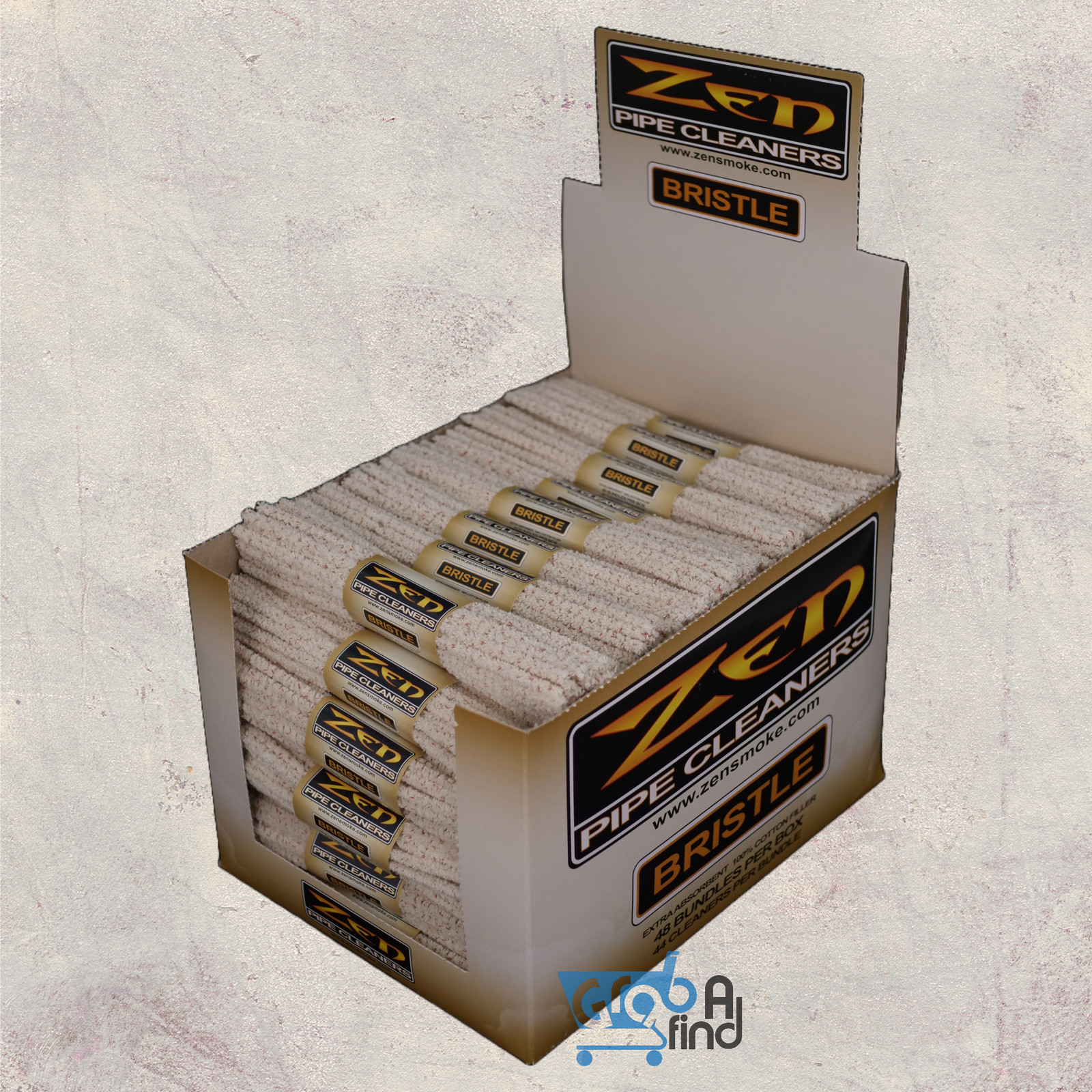 ZEN Bundles Zen Pipe Cleaners Hard Bristle, Full Box Of 48 Bundles (2112 Count)