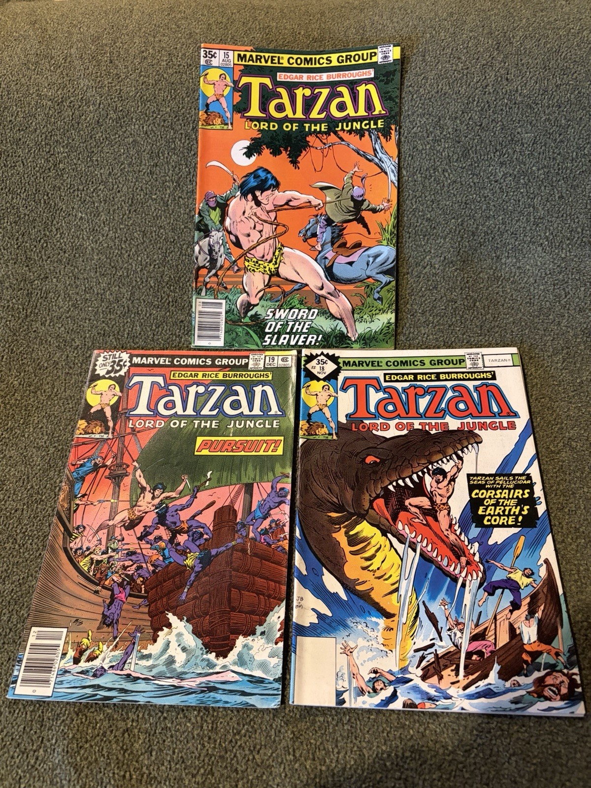 Edgar Rice Burroughs \' Tarzan Lord Of The Jungle (Lot Of 3) Bronze Age 1978 VG