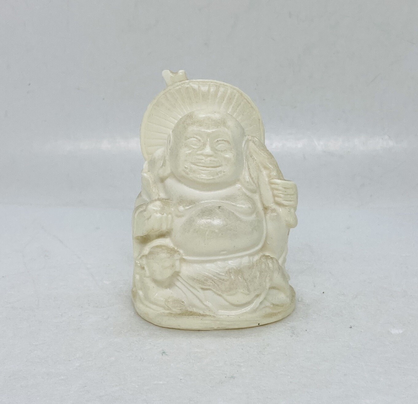 Vintage Laughing Lucky Buddha Statue Resin Figurine 3” Art Decor Feng Shui 18