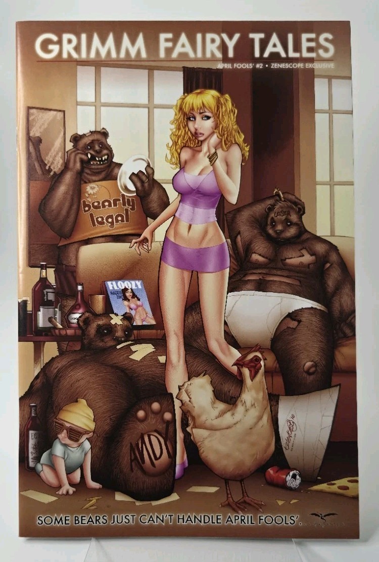 Grimm Fairy Tales April Fools' #2 Bearly Legal Exclusive Variant Zenescope