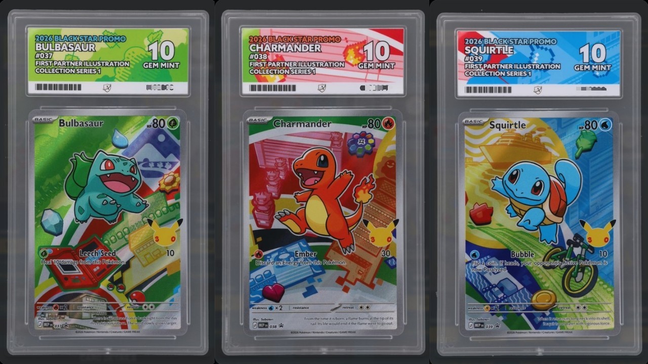 SEQUENTIAL Kanto ACE 10 First Partner Series 1 Bulbasaur Charmander Squirtle