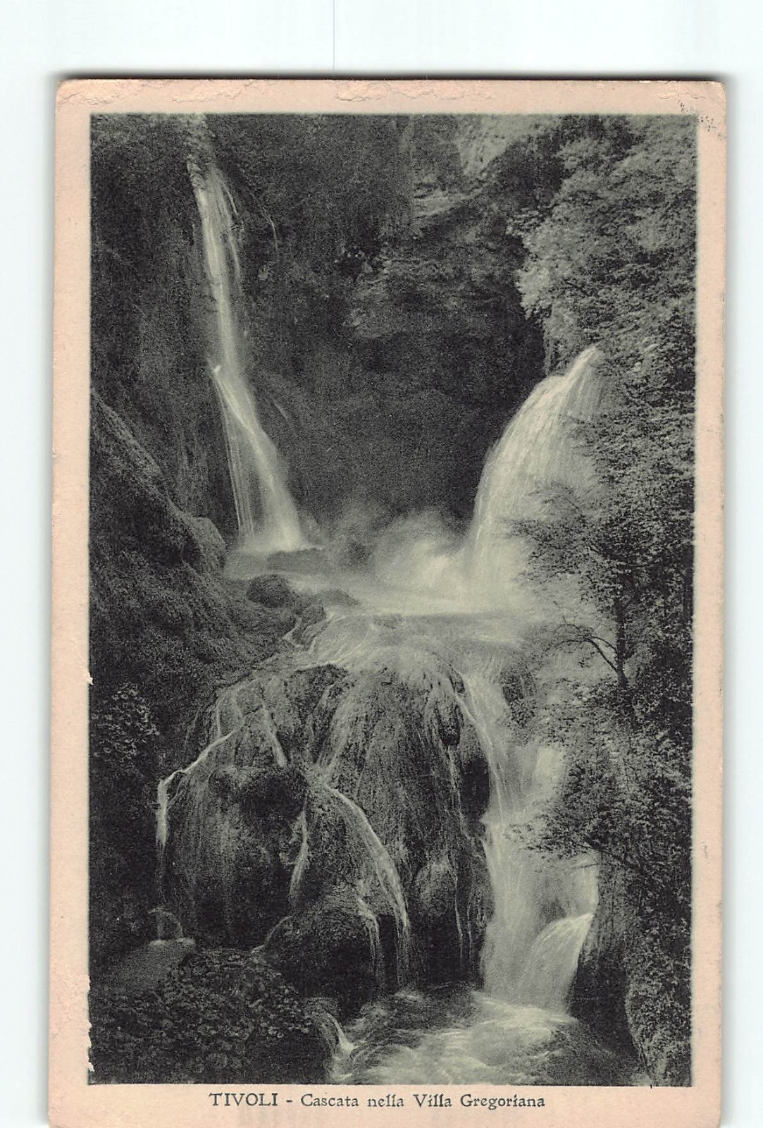 Vintage Postcard Tivoli Italy Waterfall Cascata Villa Gregoriana Posted