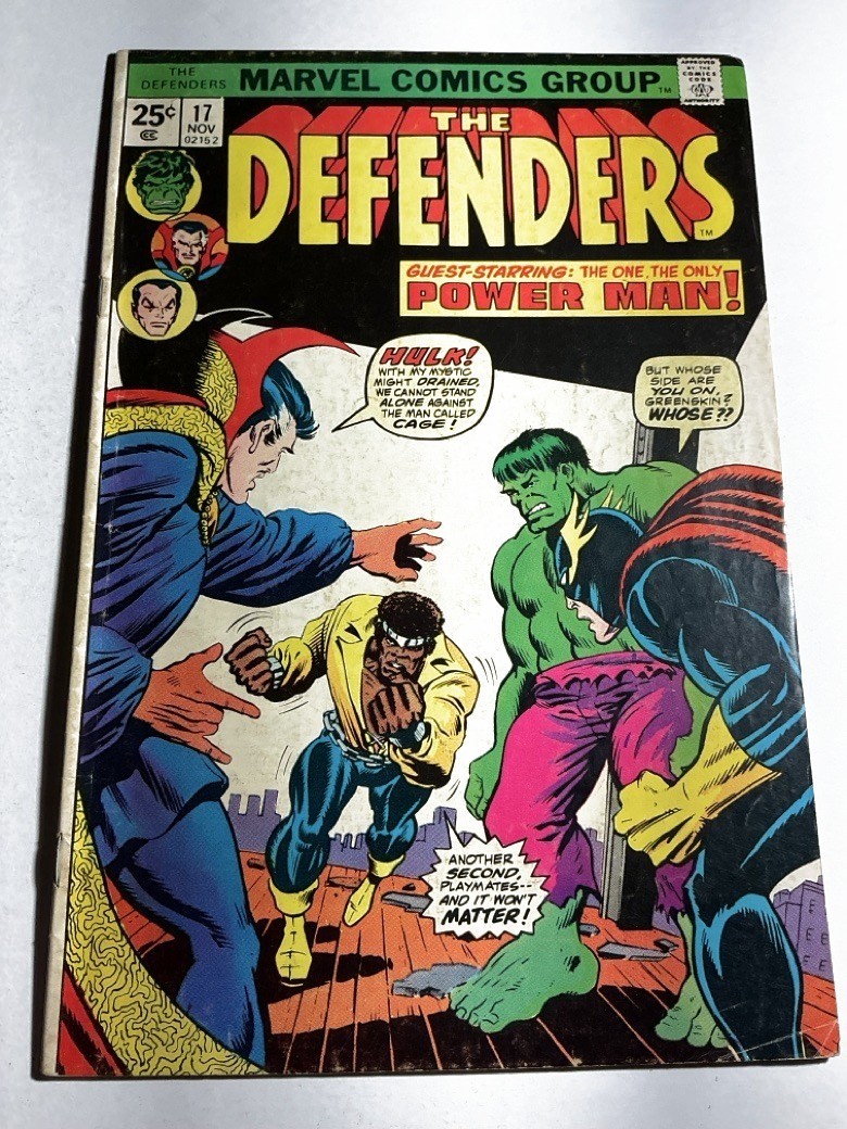 Defenders #17 (1974) Marvel FN 1st Wrecking Crew Cameo Power Man Luke Cage Comic