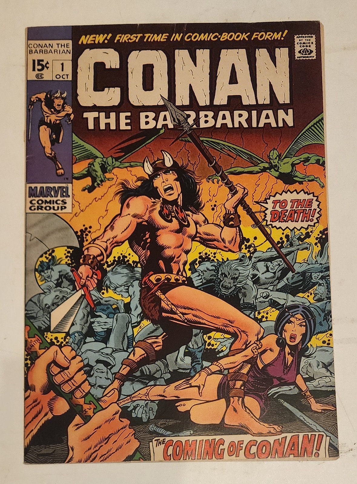 CONAN #1 BARRY SMITH CLASSIC GLOSSY  7.5/8.0 1970 KEY ISSUE