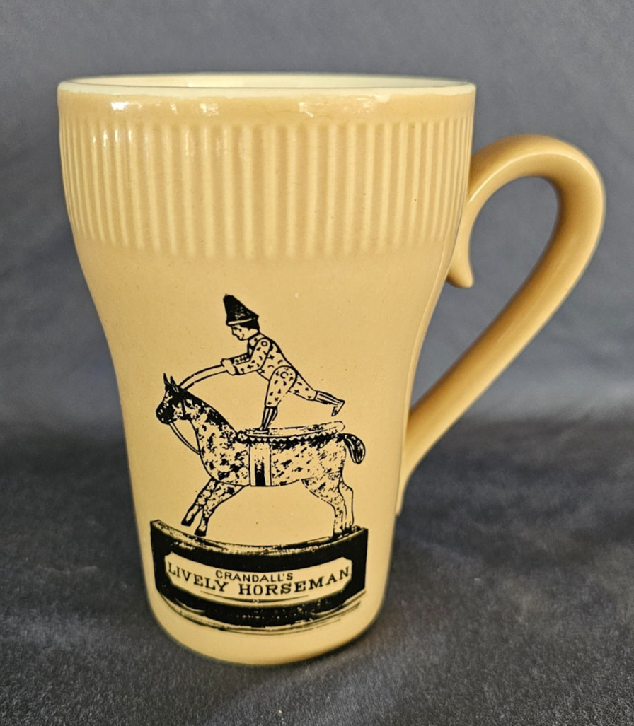 Vintage Crandall\'s Lively Horseman Coffee Tea Mug 8 oz Made in Japan Horse Rider